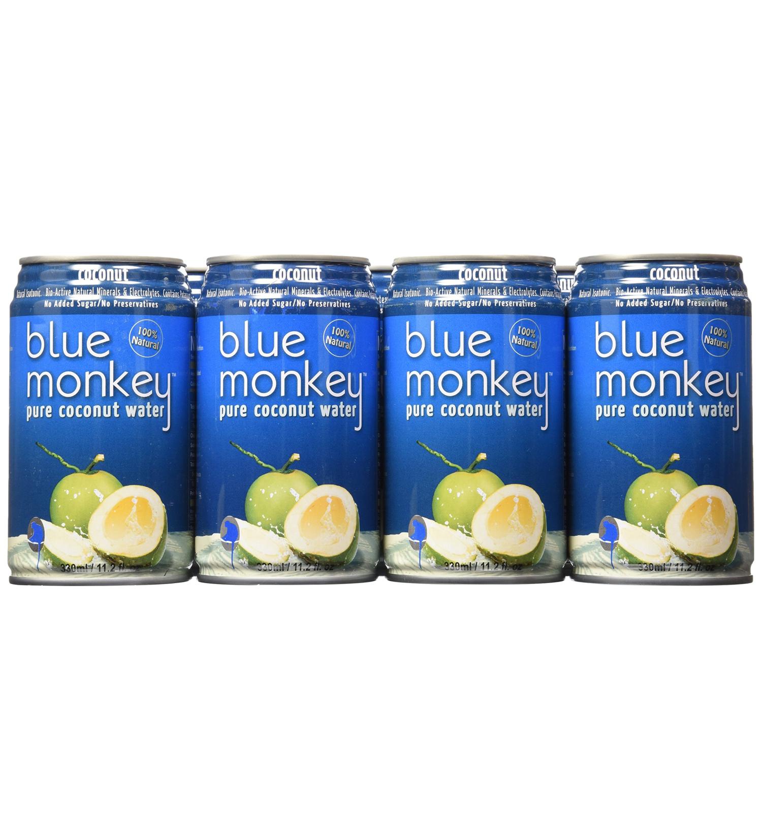 Blue Monkey 100% Natural Coconut Water 11.2oz (Pack of 24) - Packaging May Vary - Buy Online on GoSupps.com