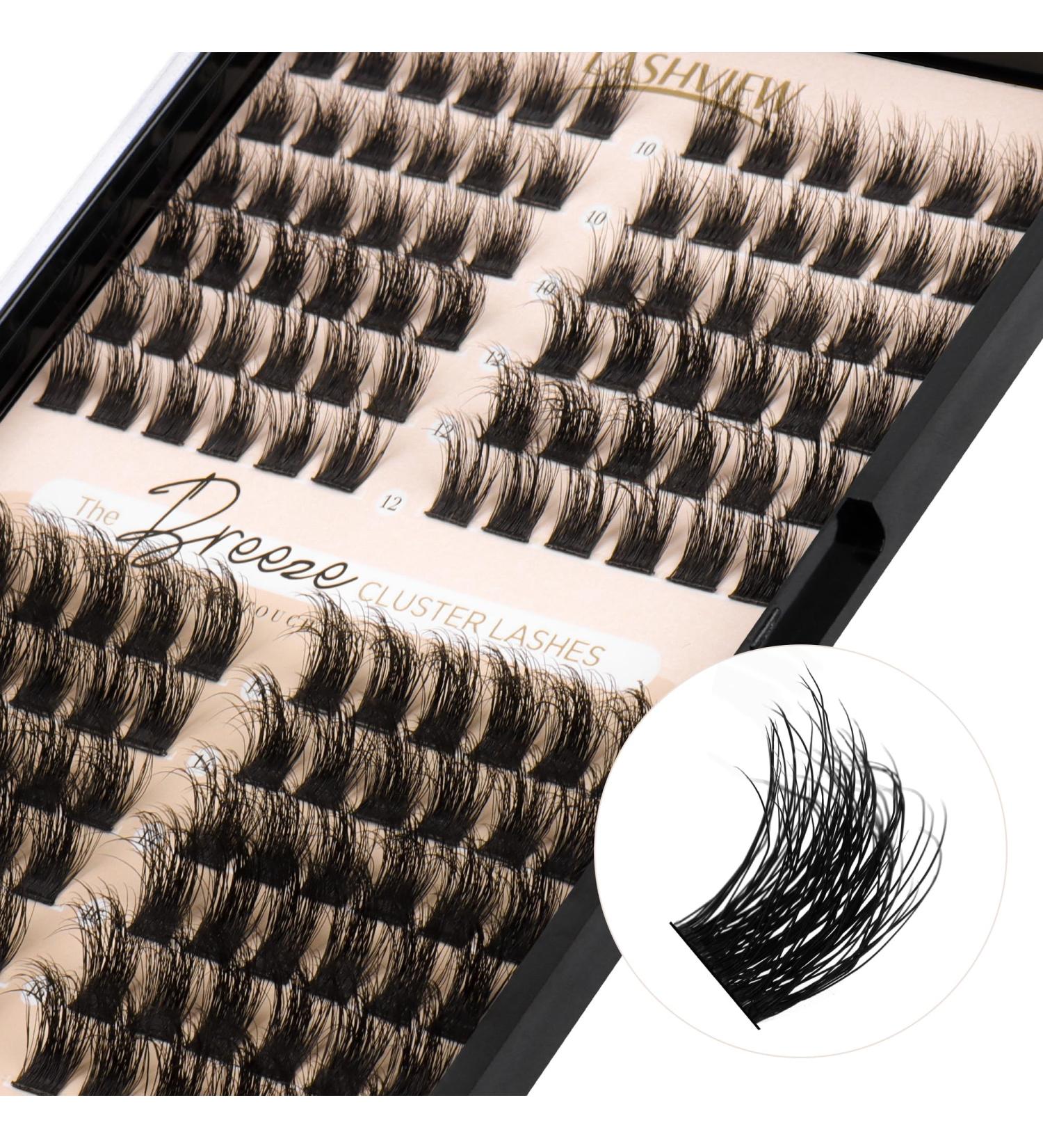Lashview 144 PCS 3D Cluster Lashes - DIY Mega Volume Eyelash Extensions | Reusable Super Thin Band Individual Lashes - Buy Online on GoSupps.com