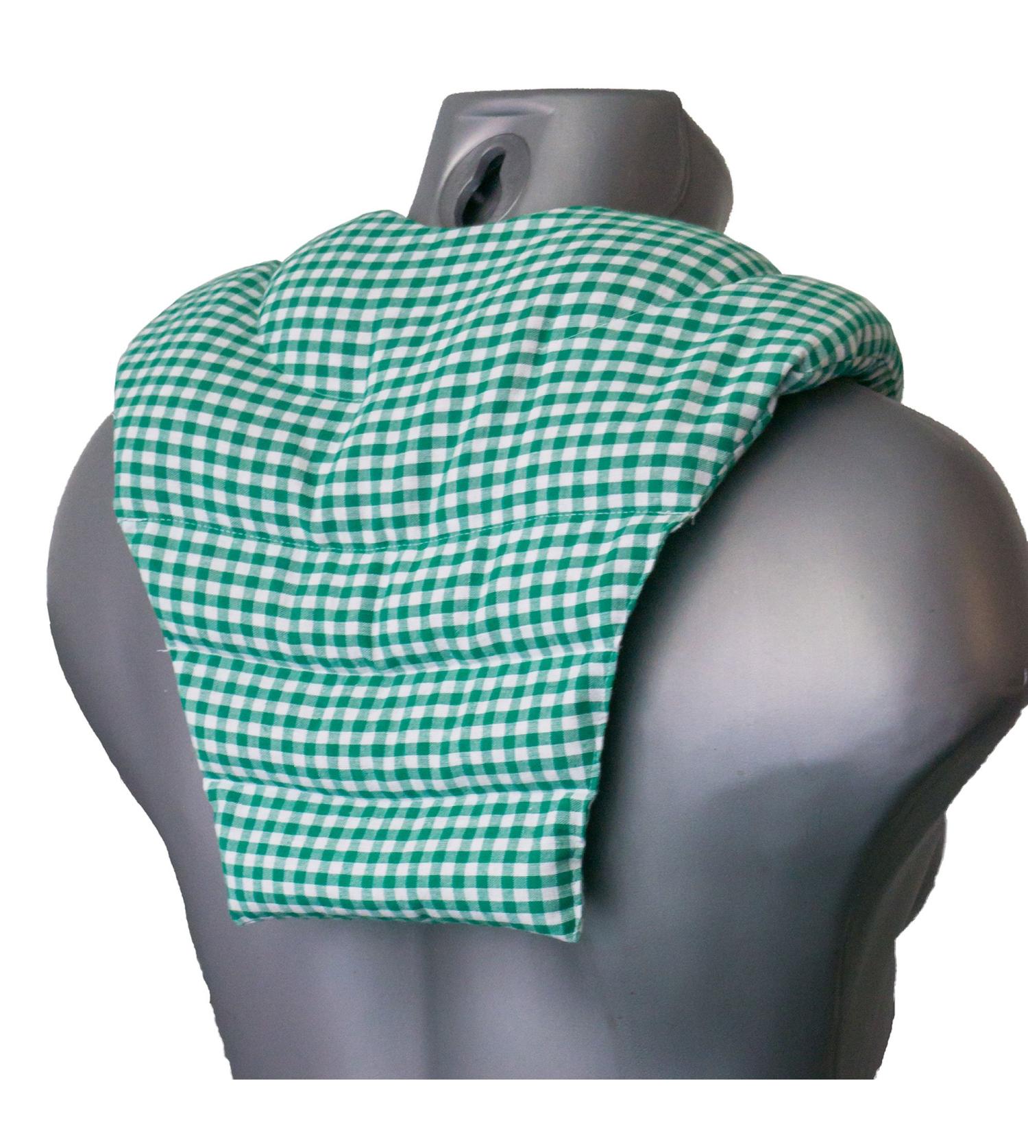 Green-White Wheat Grain Neck Pillow with Back Support | Comfort & Heat Therapy - Buy Online on GoSupps.com
