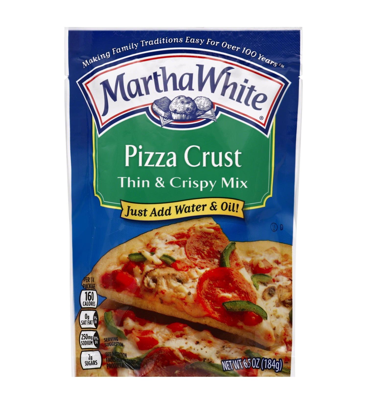 Martha White Thin and Crispy Pizza Crust Mix, 6.5 oz Thin & Crispy