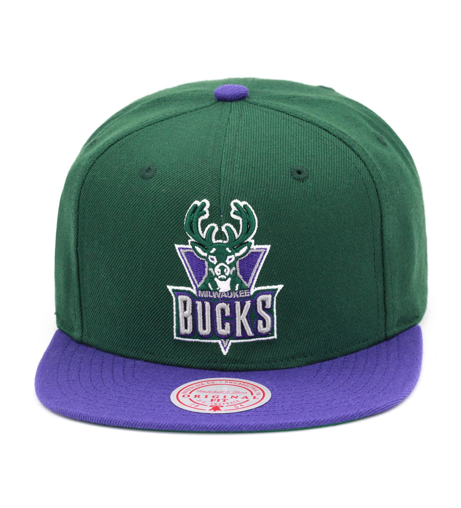 Mitchell & Ness Milwaukee Bucks Two Tone Hardwood Classics Snapback Cap - International Shipping Available - Buy Online on GoSupps.com