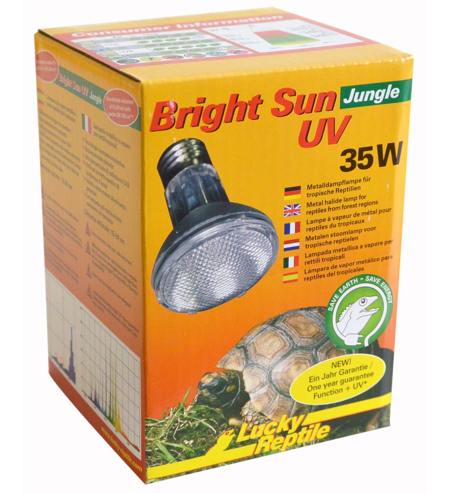 Buy Lucky Reptile Bright Sun UV Jungle 35W Lamp for Tropical Reptiles - E27 Cap UV & Heat Daylight Spectrum - International Shipping - Buy Online on GoSupps.com