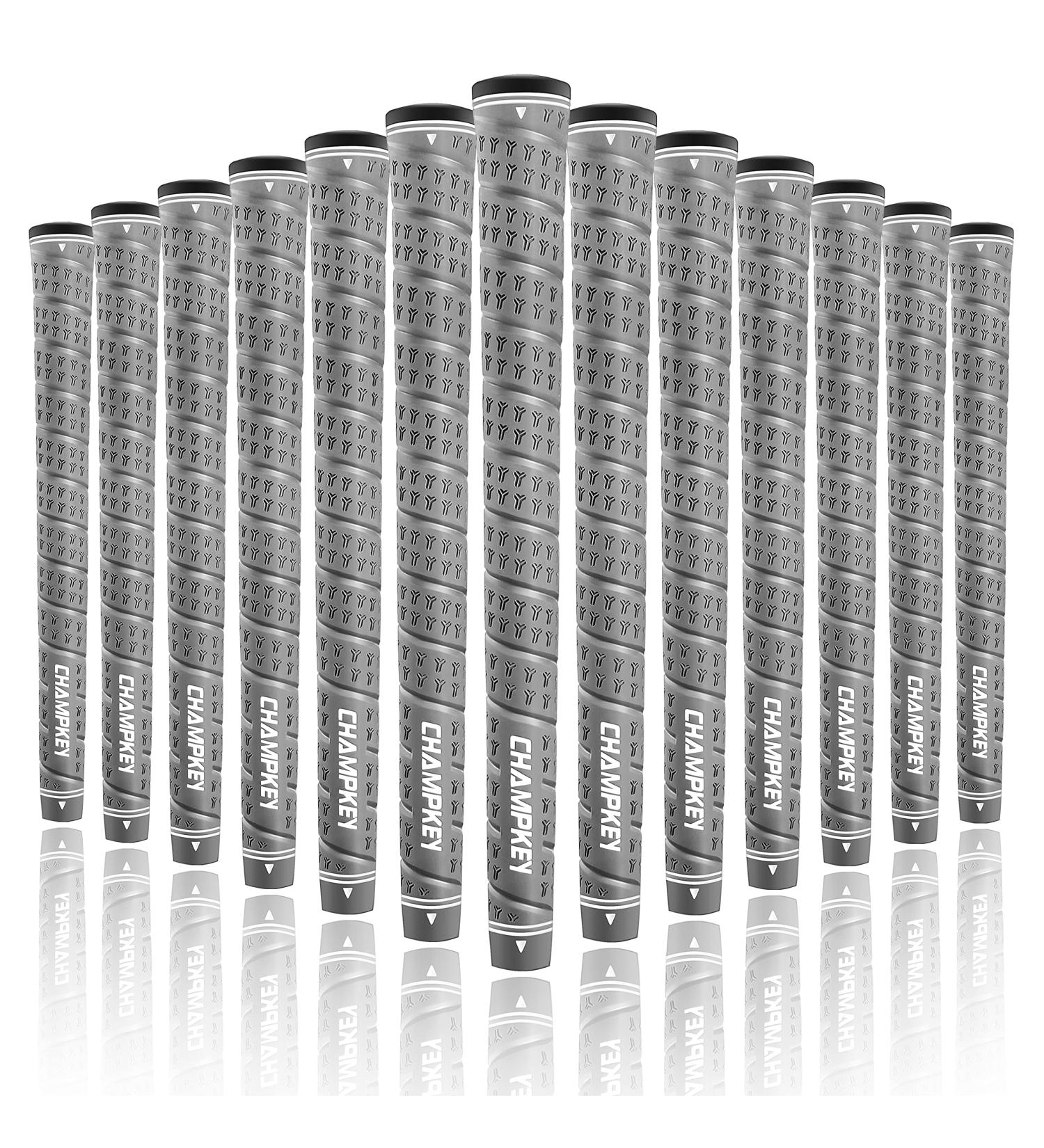 Champkey Wrap-Y Rubber Golf Grips 13 Pack - All Weather Performance Midsize Gray Grips - Buy Online on GoSupps.com