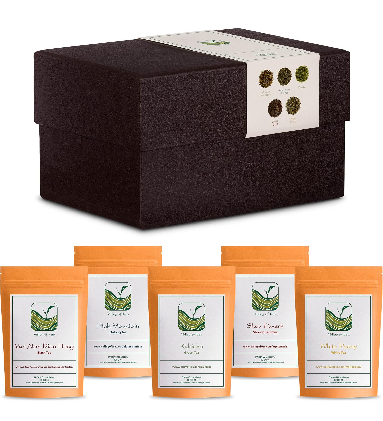 Luxury Loose Leaf Tea Variety Pack - Gourmet Tea Assortment Sampler - Tea Lovers Gift Box - 5 Specialty Teas Gift Basket - Buy Online on GoSupps.com