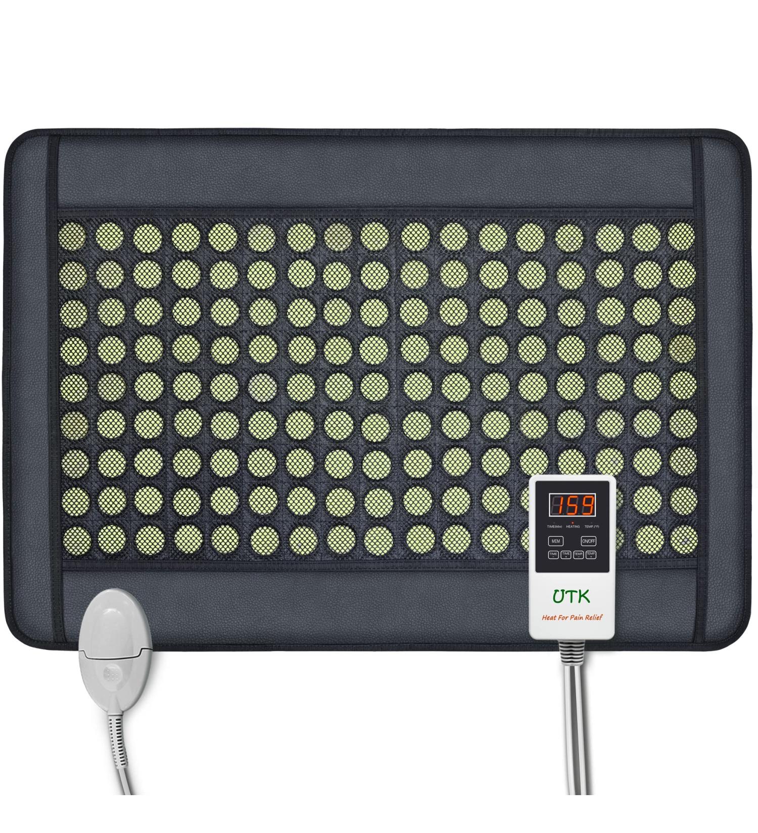 UTK Upgrade Far Infrared Heating Pad - Natural Jade Heat Pad with Memory Function Controller | Adjustable Time and Temperature | 21x31 - Buy Online on GoSupps.com