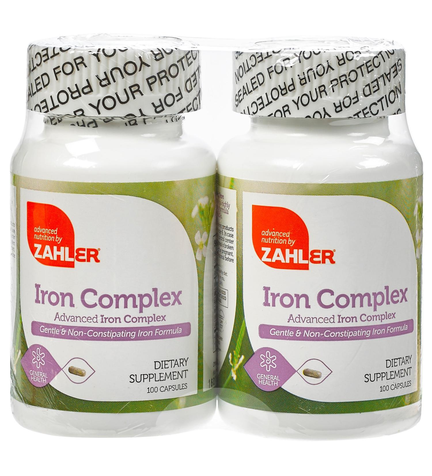 Zahler Iron Complex - Advanced Iron Supplement | 100 Capsules - Buy Online on GoSupps.com