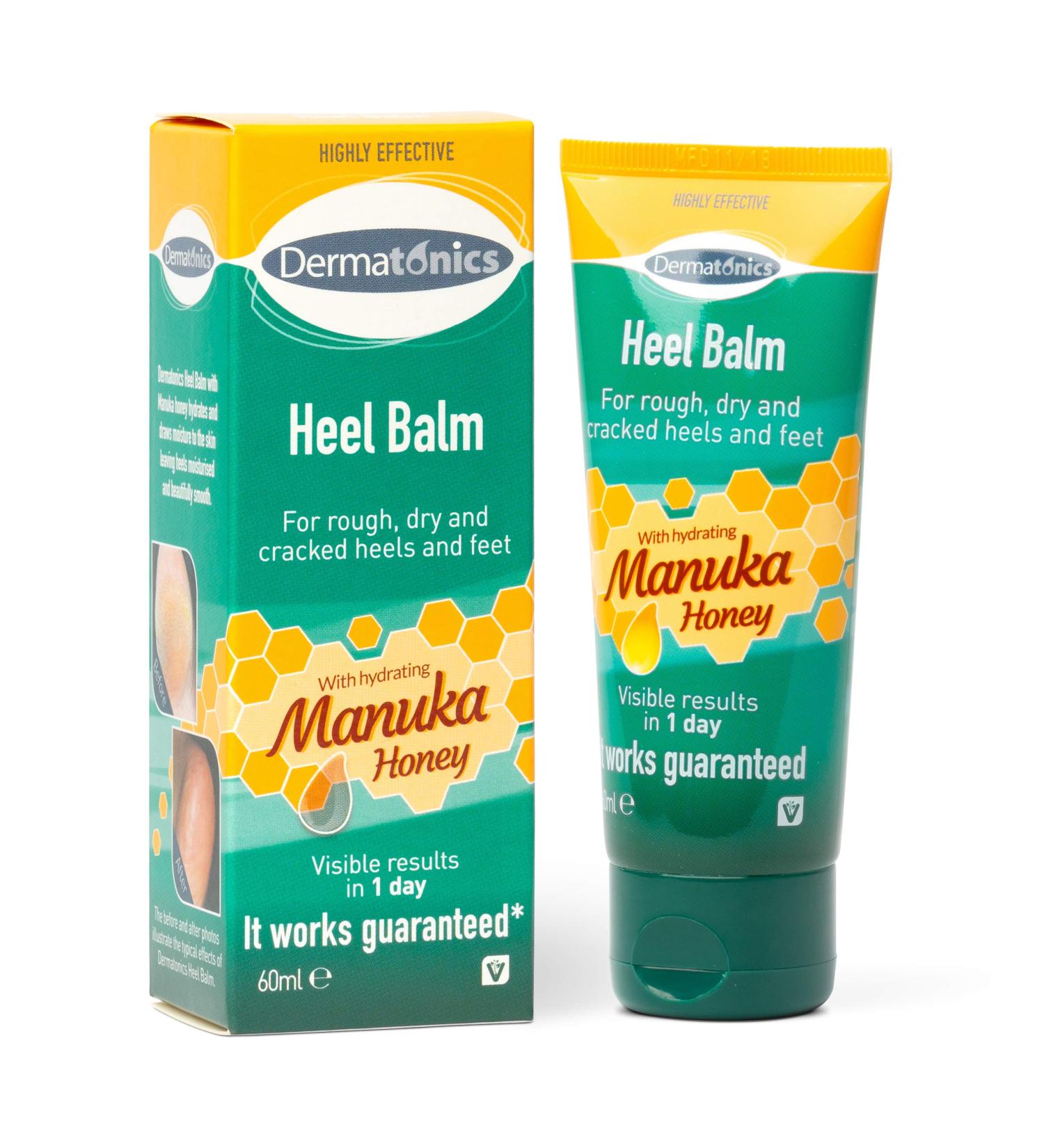 Dermatonics Manuka Honey Heel & Elbow Cream - Moisturizing Exfoliant for Dry, Cracked Feet | 2oz Repair Treatment - Buy Online on GoSupps.com