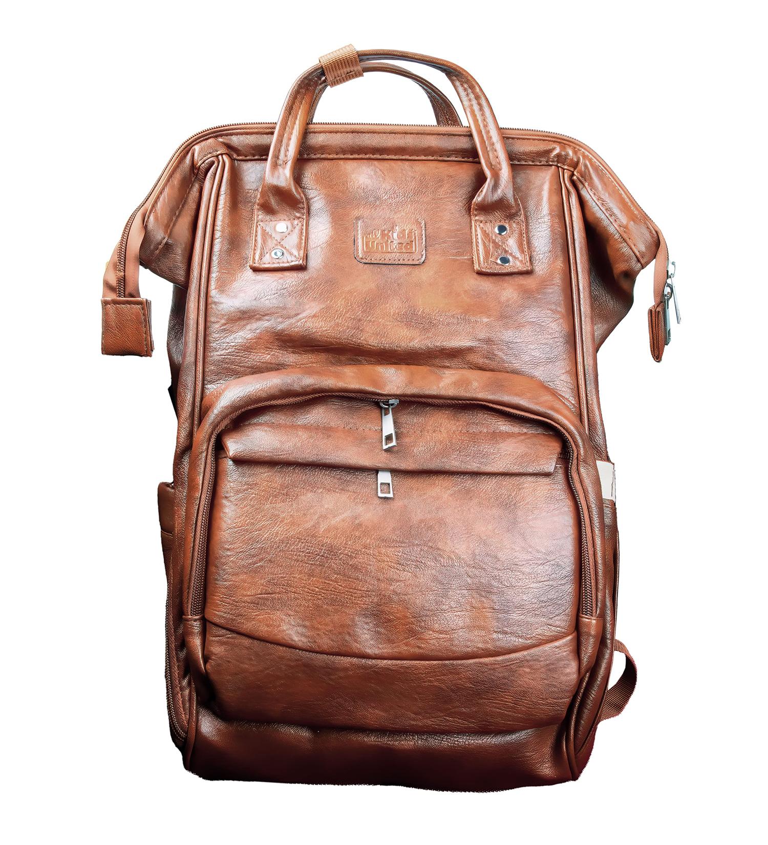 All Kids United Deluxe Baby Wrap Backpack & Diaper Bag Set - Vegan Leather with Integrated Cot Diaper Pad & Stroller Hook - Perfect Baby Gear for International Shipping - Buy Online on GoSupps.com