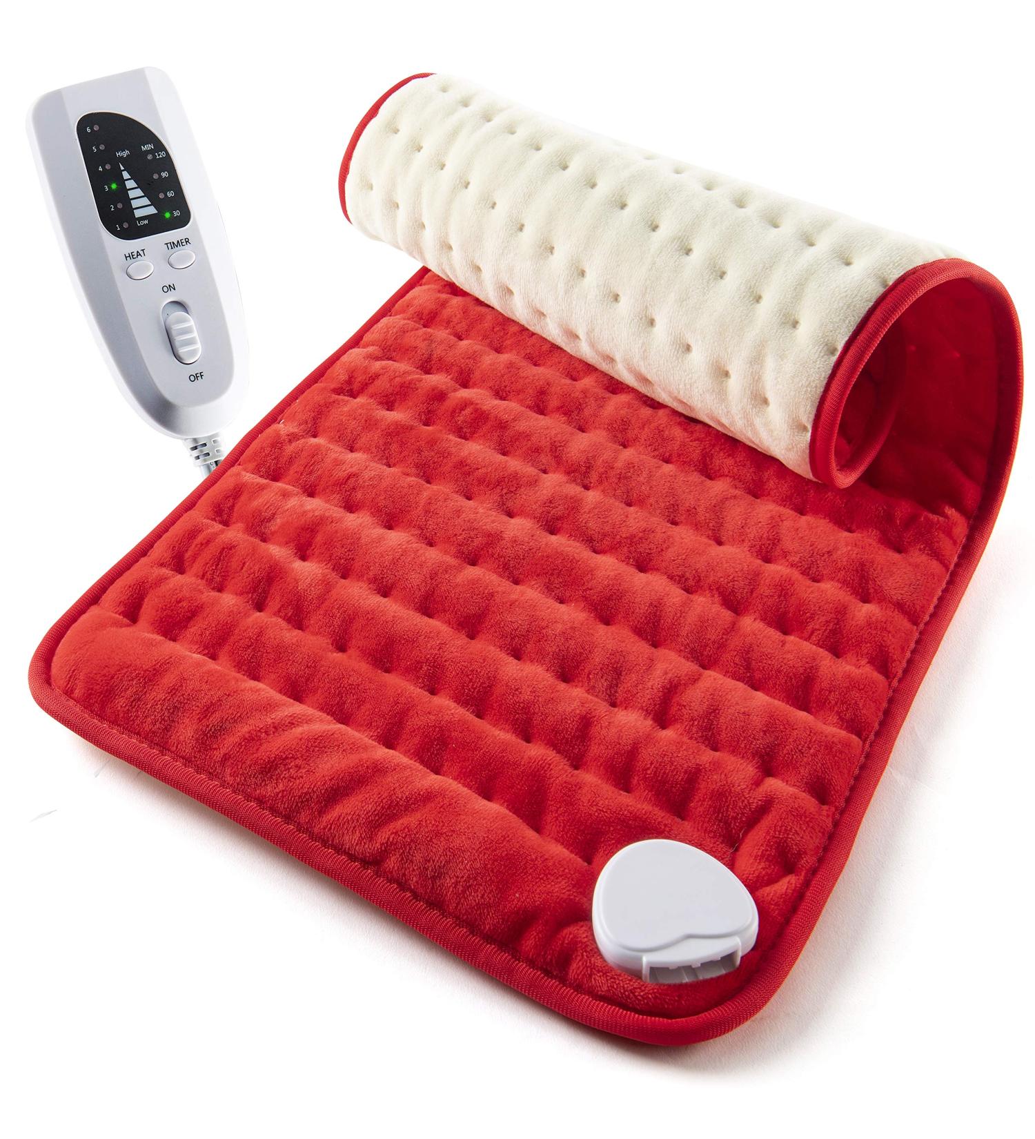 Electric Heating Pad for Back Pain and Cramps Relief - 2 Hour Auto Off - 24 x 12 - Moist Heat, Adjustable Settings - Fast Heating - Buy Online on GoSupps.com