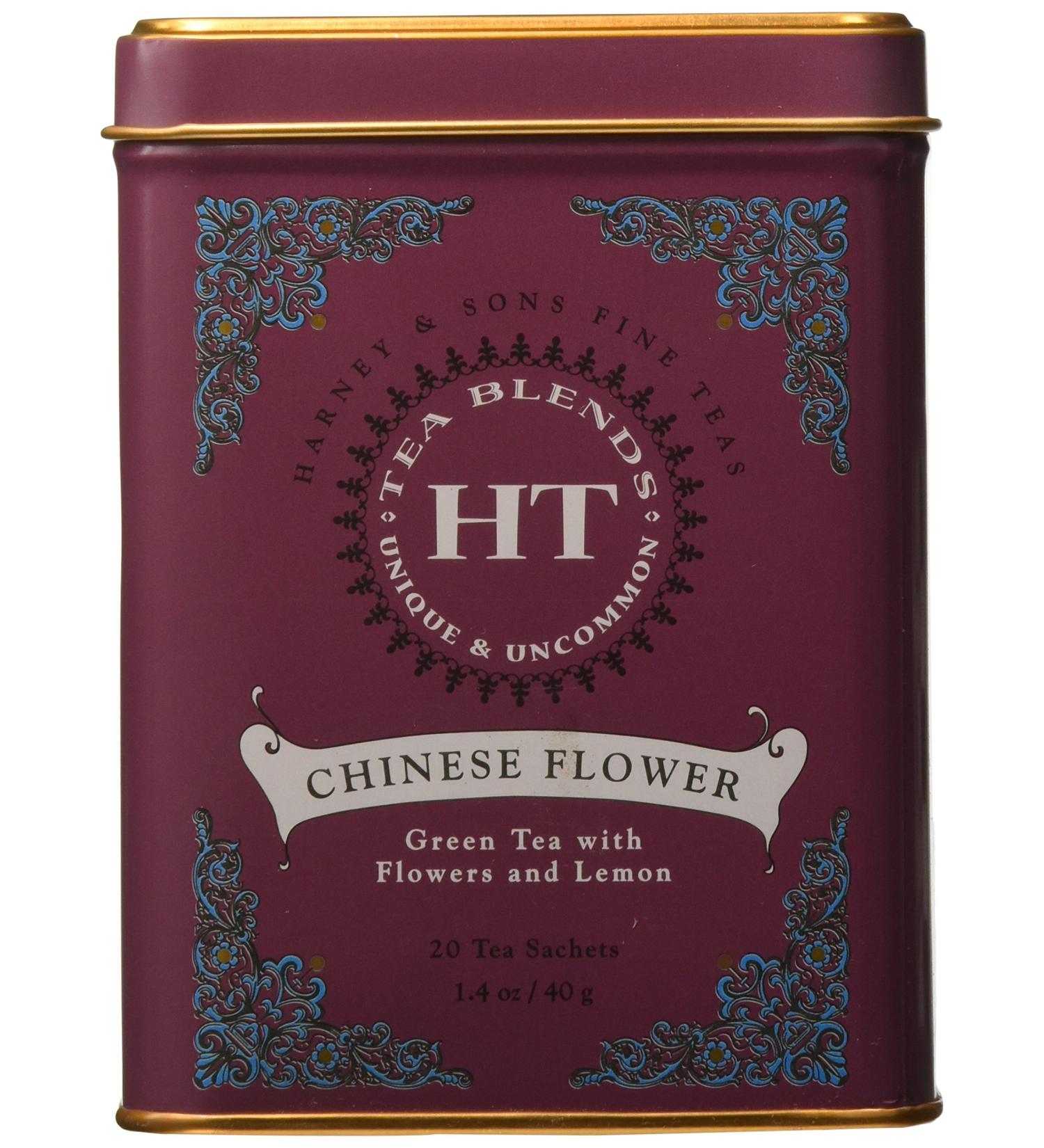 Harney & Sons Chinese Flower Tea Blend - 20 Sachets (1.4 oz) | Premium Loose Leaf Herbal Tea - Buy Online on GoSupps.com