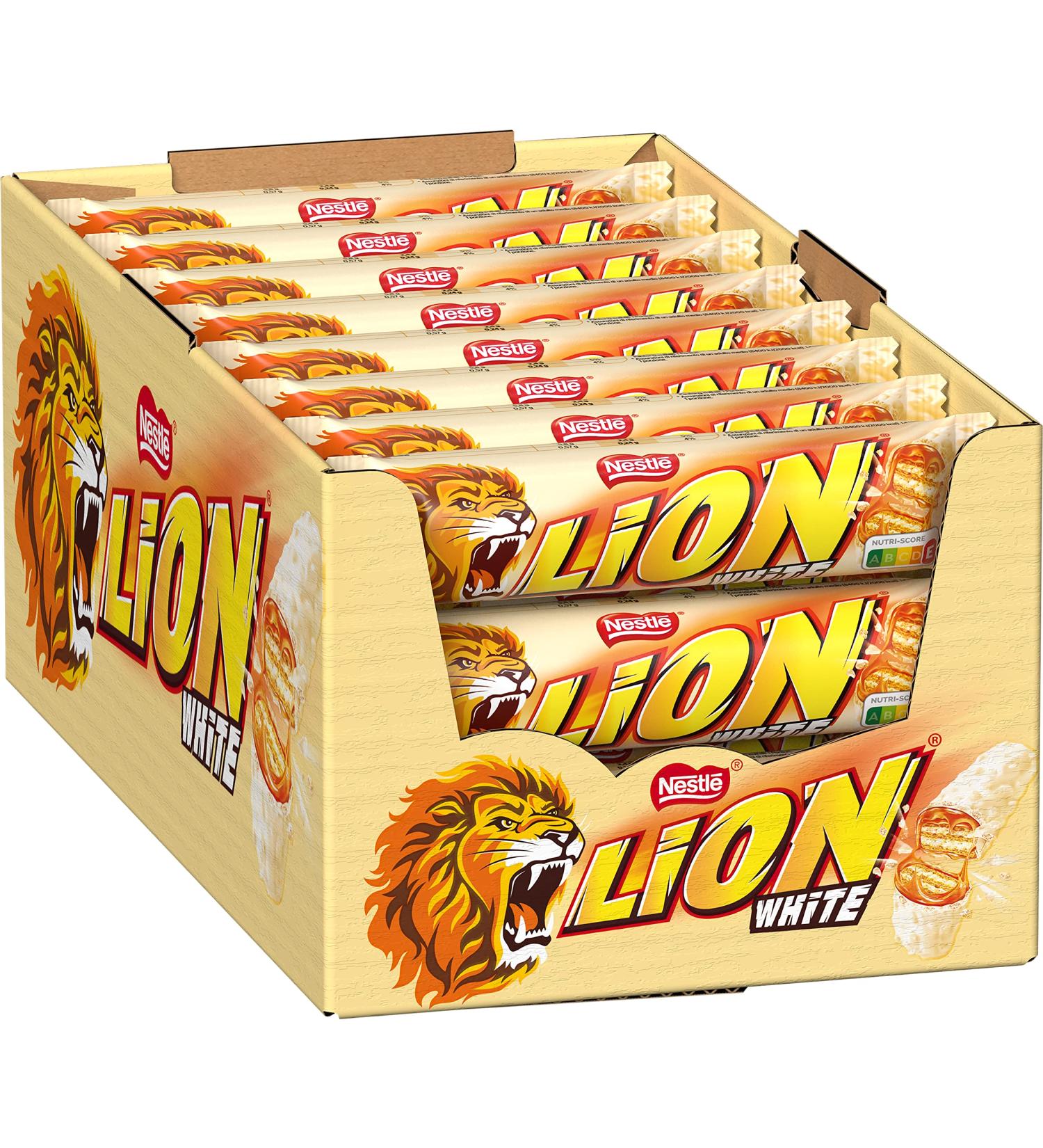 NESTL LION White Crunchy Bar - 24-Pack (42g each) | Delicious Caramel & Crispy Wafer | International Shipping Available - Buy Online on GoSupps.com