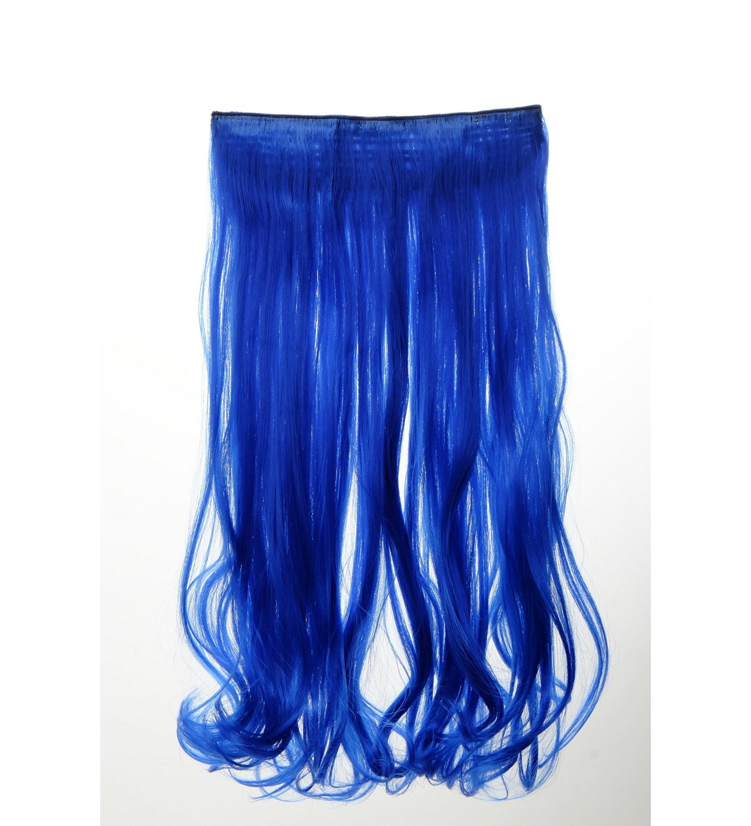 WIG ME UP Neon Blue Curly Hairpiece Extension - 5 Clip Wide Extensions (YZF-3178-TF2517) for Effortless Style - Buy Online on GoSupps.com