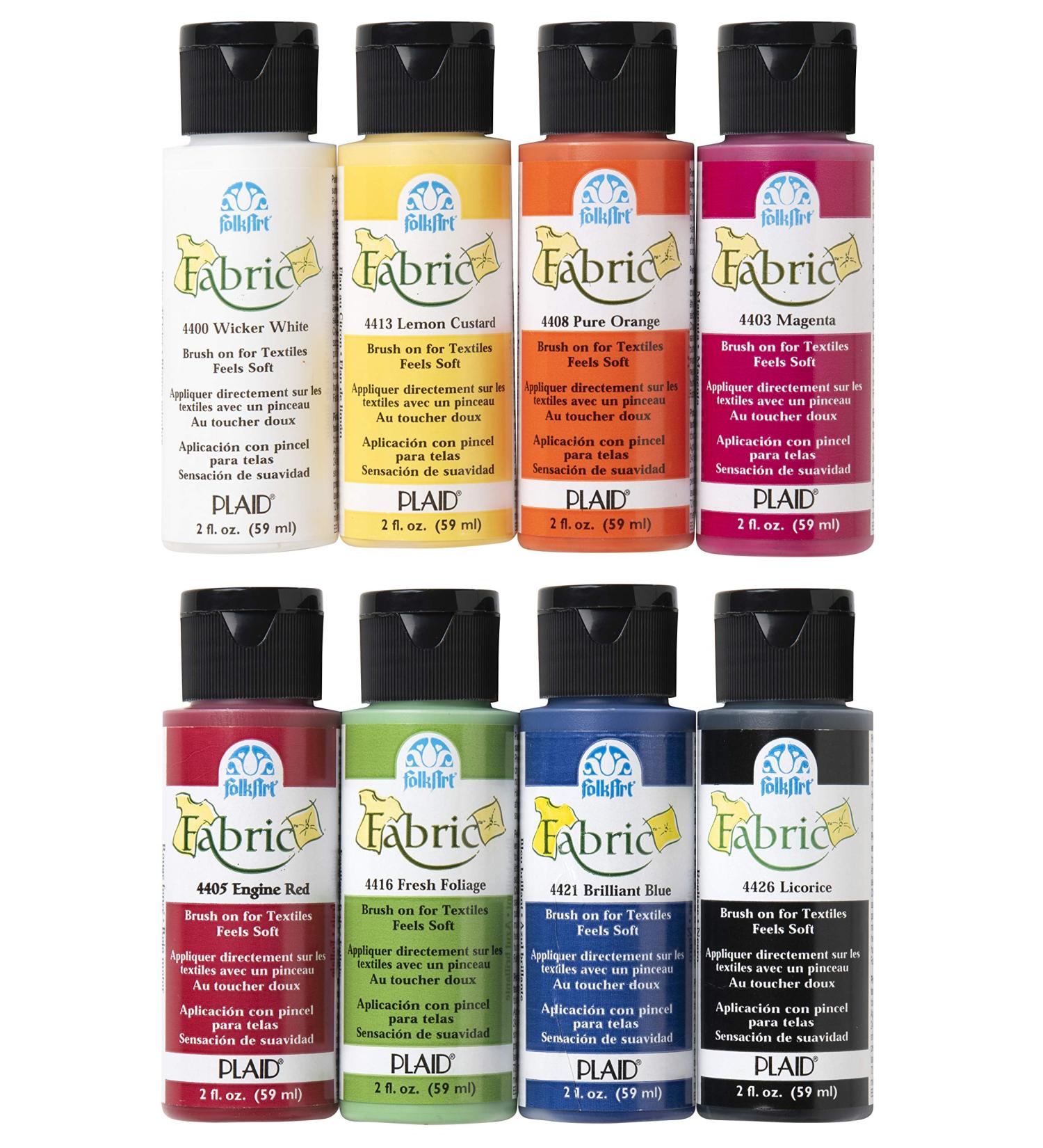 FolkArt Fabric Acrylic Paint Set - Beginner-Friendly (2oz) - Buy Online on GoSupps.com