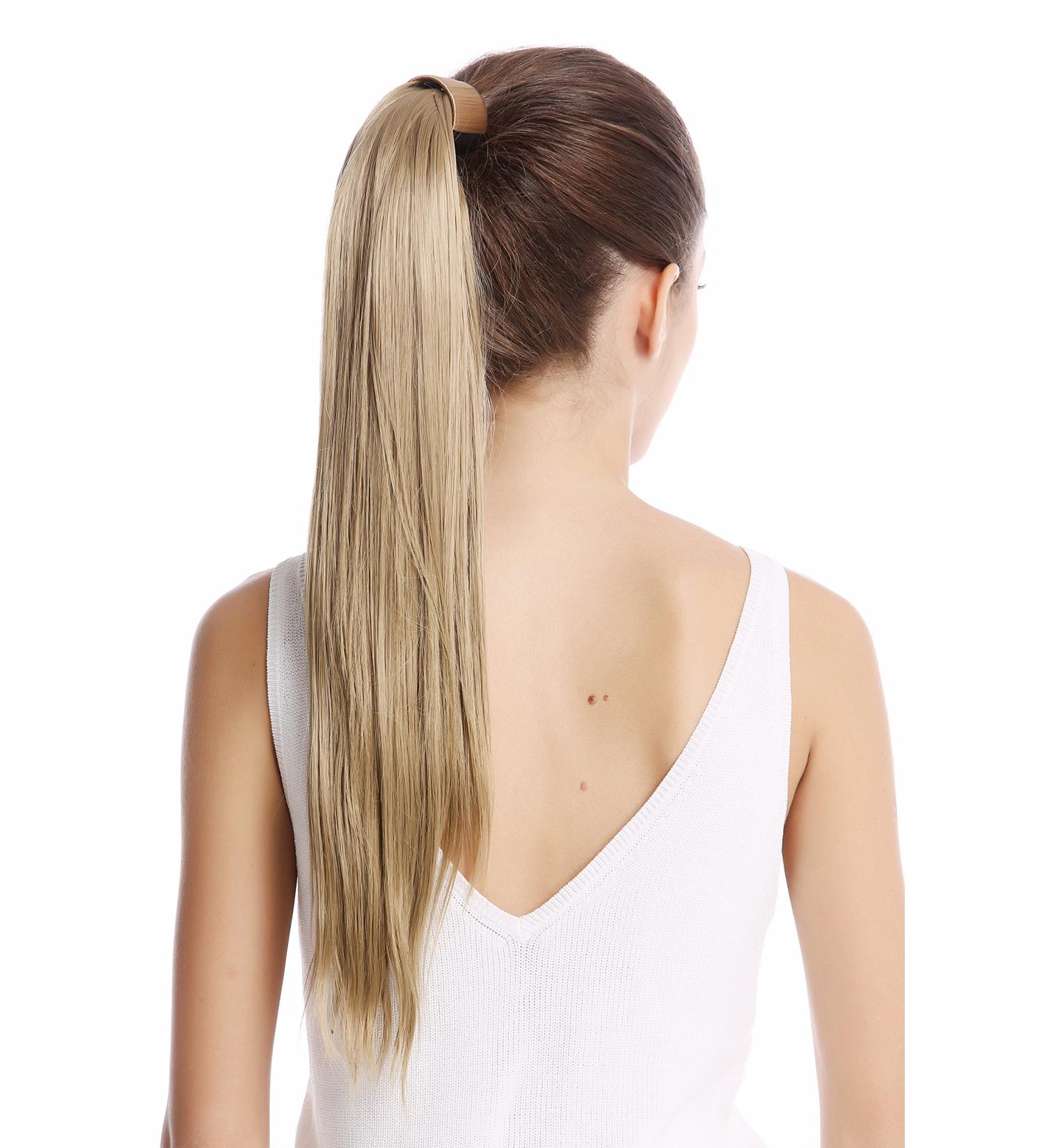 WIG ME UP - Srosy-24 hairpiece braid ponytail new system with comb headband hairband blonde ash blonde straight 55 cm