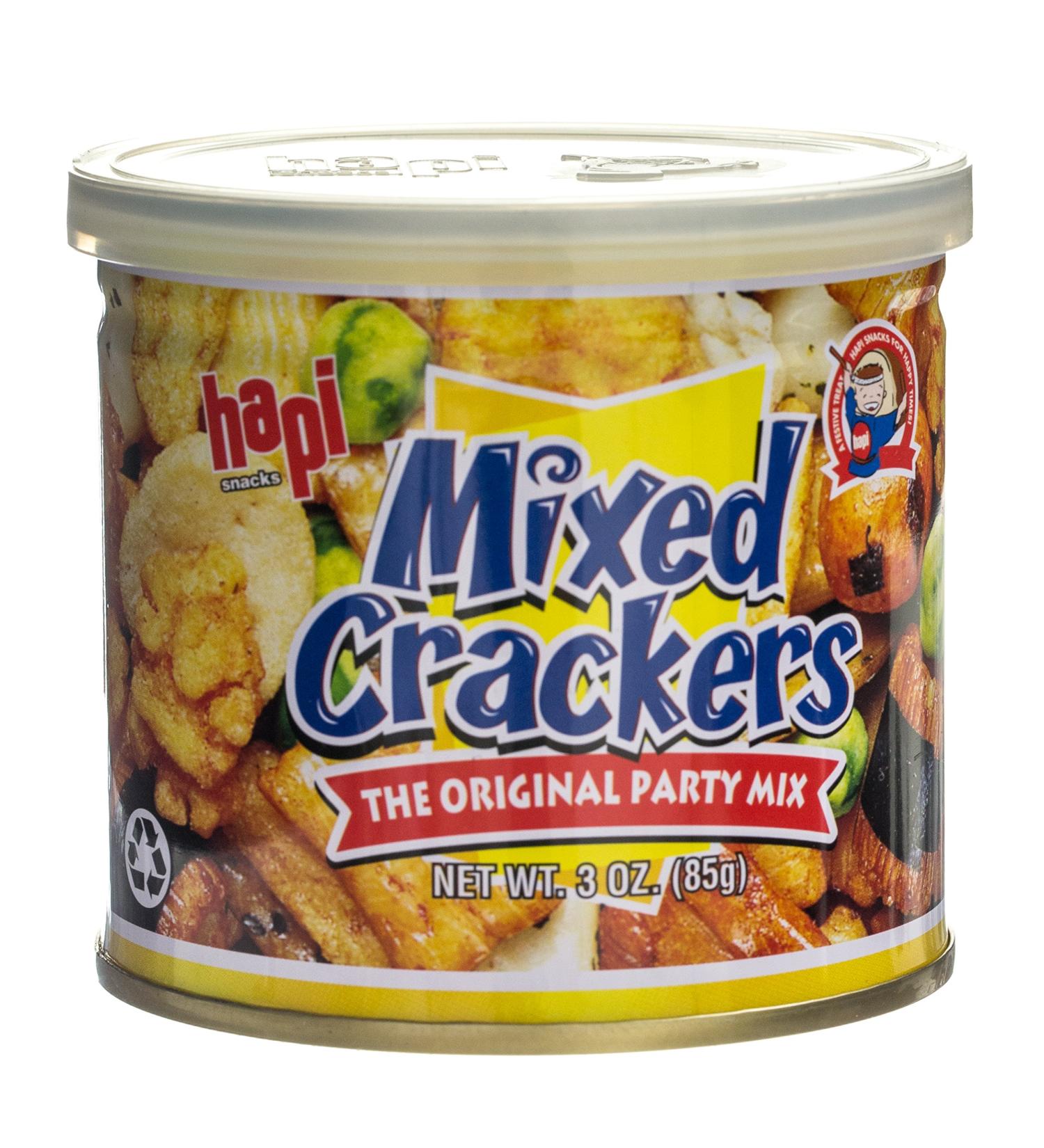 Hapi Mixed Crackers 3oz Tins - Assorted Crispy Snack Mix | Buy Online - Buy Online on GoSupps.com