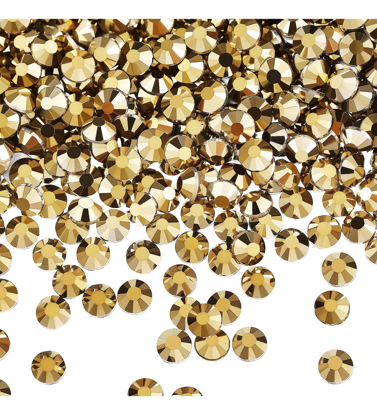 2880 Pieces Gold SS20 Crystal Rhinestones Flat Back Round Gems - Round Beads Glass Charms Stones - Buy Online on GoSupps.com