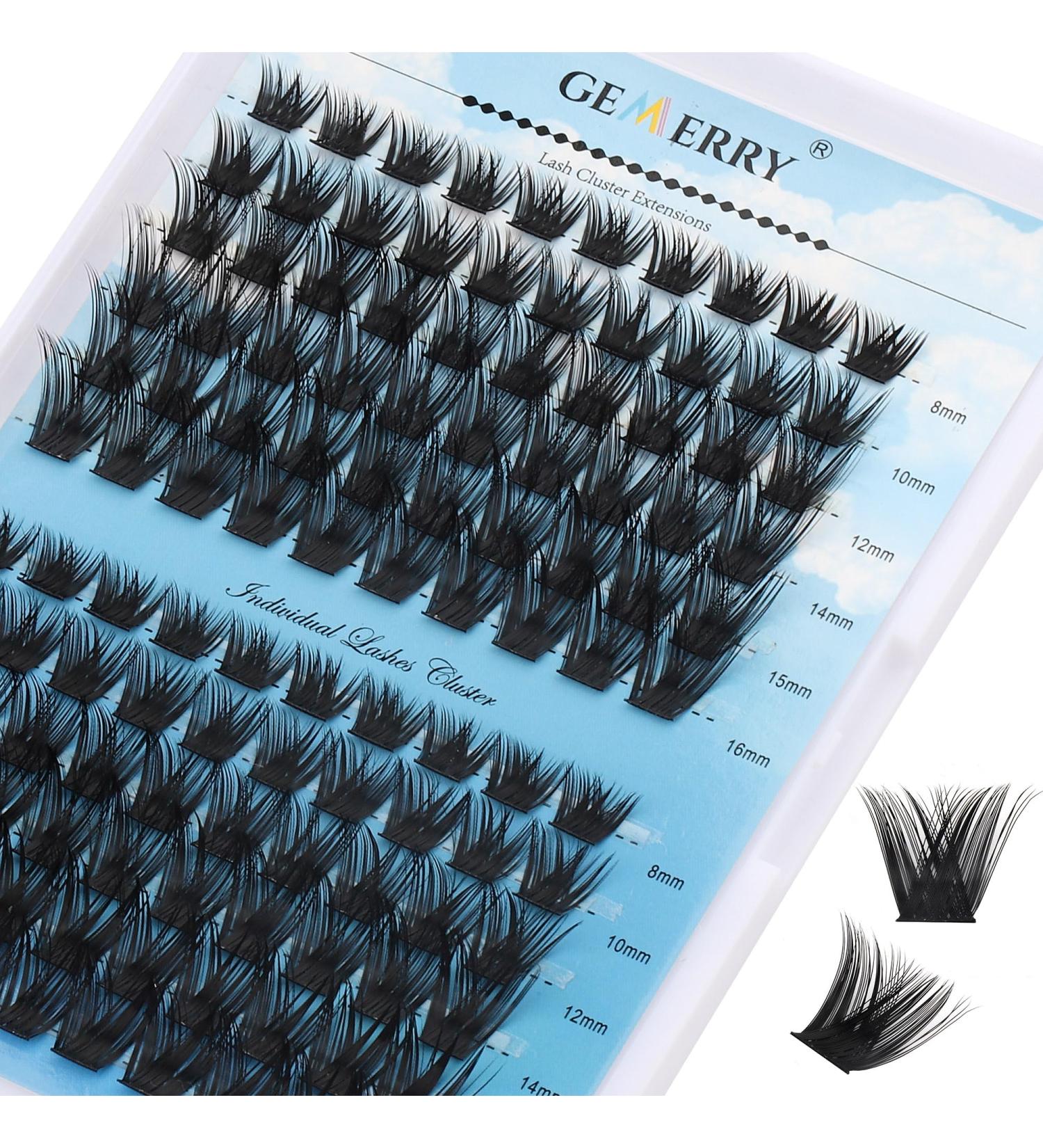 GEMERRY Cluster Lashes D Curl 8-16 Mix - 120pcs Mega Volume Ribbon Eyelash Extensions - Buy Online on GoSupps.com