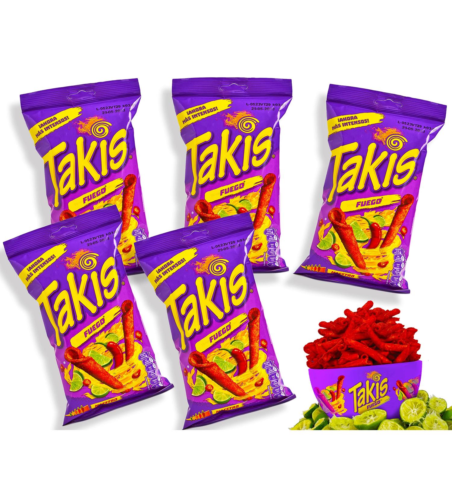 Buy Takis Fuego Chips Box - Spicy 56g (Pack of 5) for International Shipping - Large Pack Snacks - Buy Online on GoSupps.com