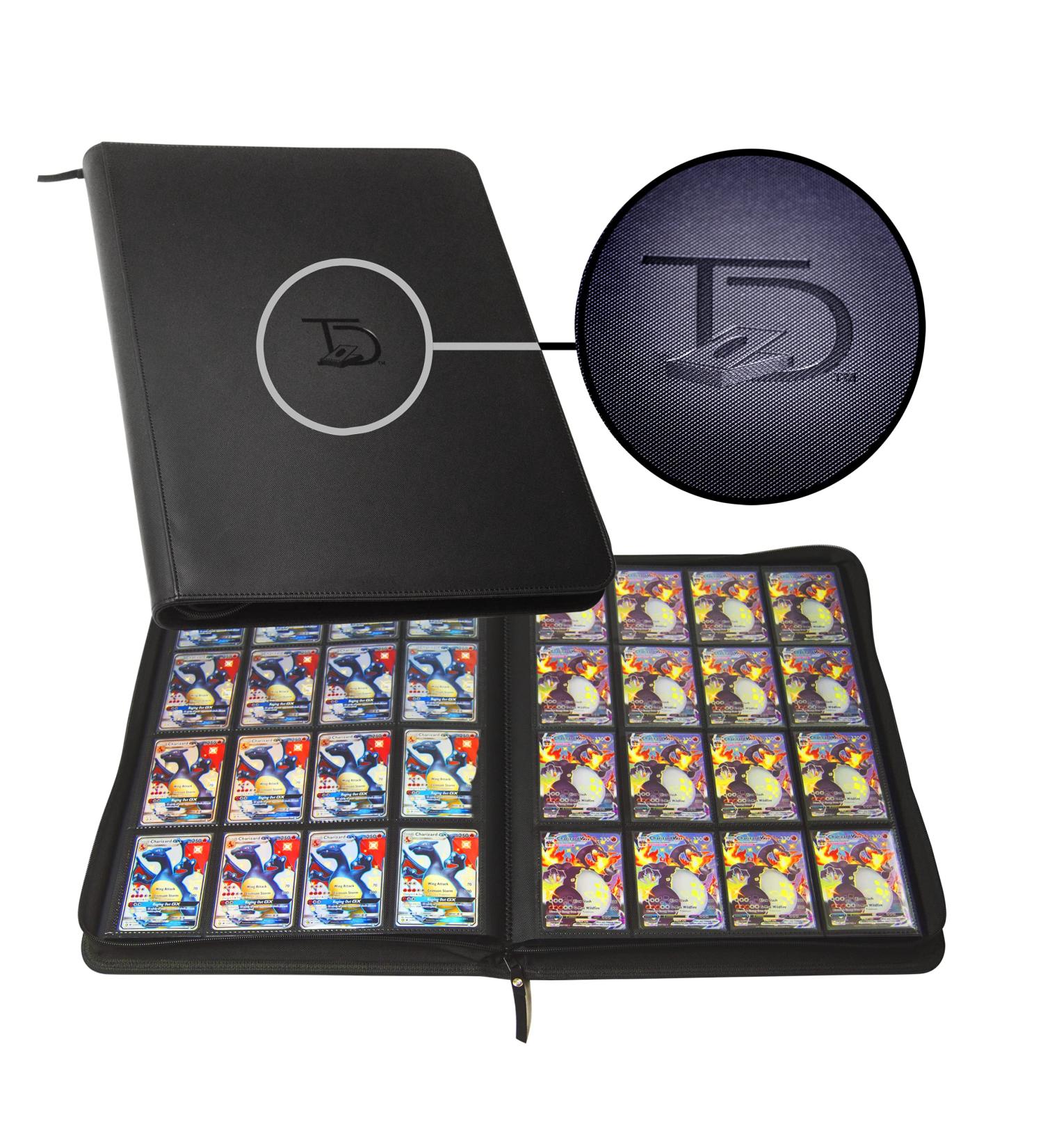 TopDeck 1000 Card Portfolio | 16 Pocket Trading Cards Album | Long Term Storage Binder | Side Load Sleeves | TCG Binder (Black) - Buy Online on GoSupps.com