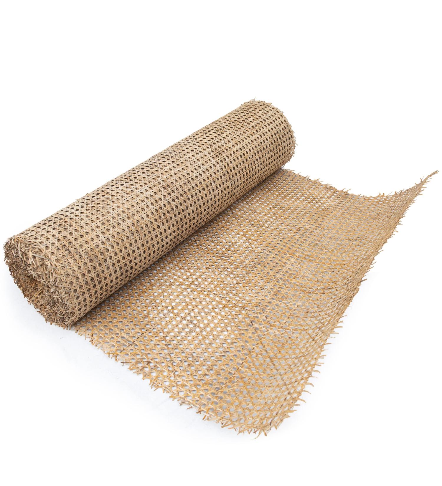 Natural Rattan Webbing for Caning Projects - Pre-Woven Open Mesh Cane Sheet Roll (3 FEET) - Buy Online on GoSupps.com