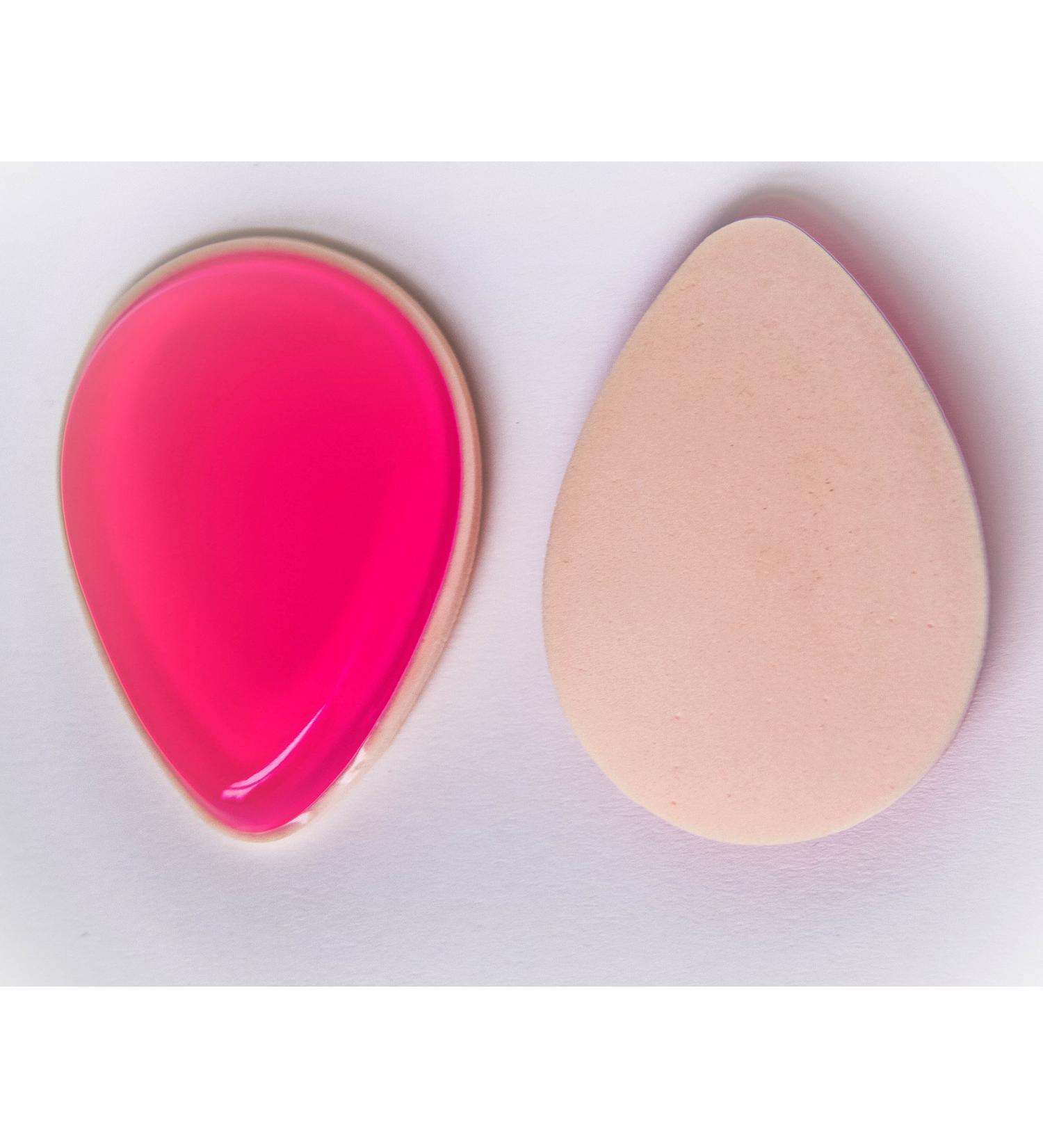 Buy Silicon & Sponge 2in1 Teardrop Pink Makeup Blender - Perfect for Flawless Makeup Application | International Shipping Available - Buy Online on GoSupps.com