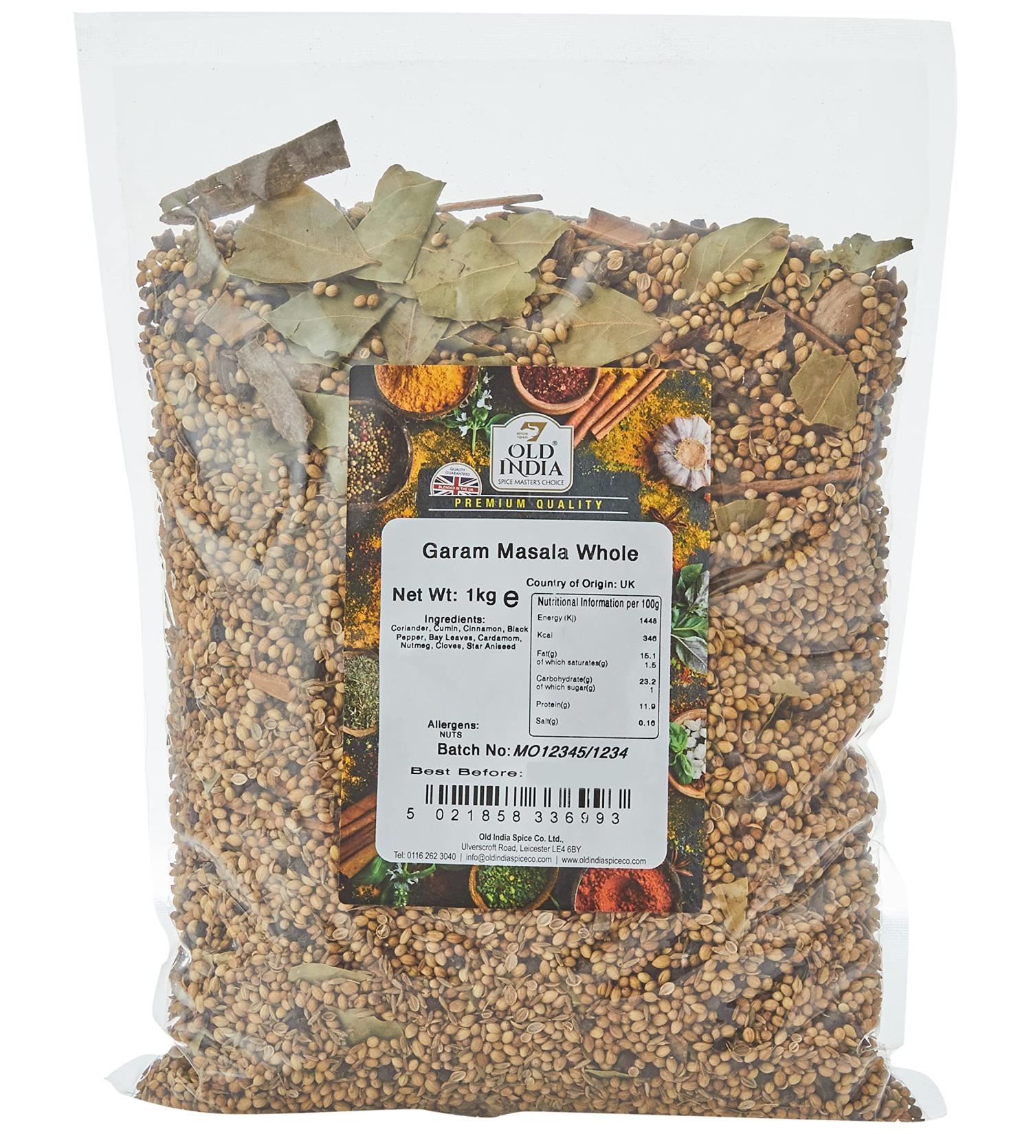 Old India Garam Masala Whole 1 Kg - Buy Online on GoSupps.com