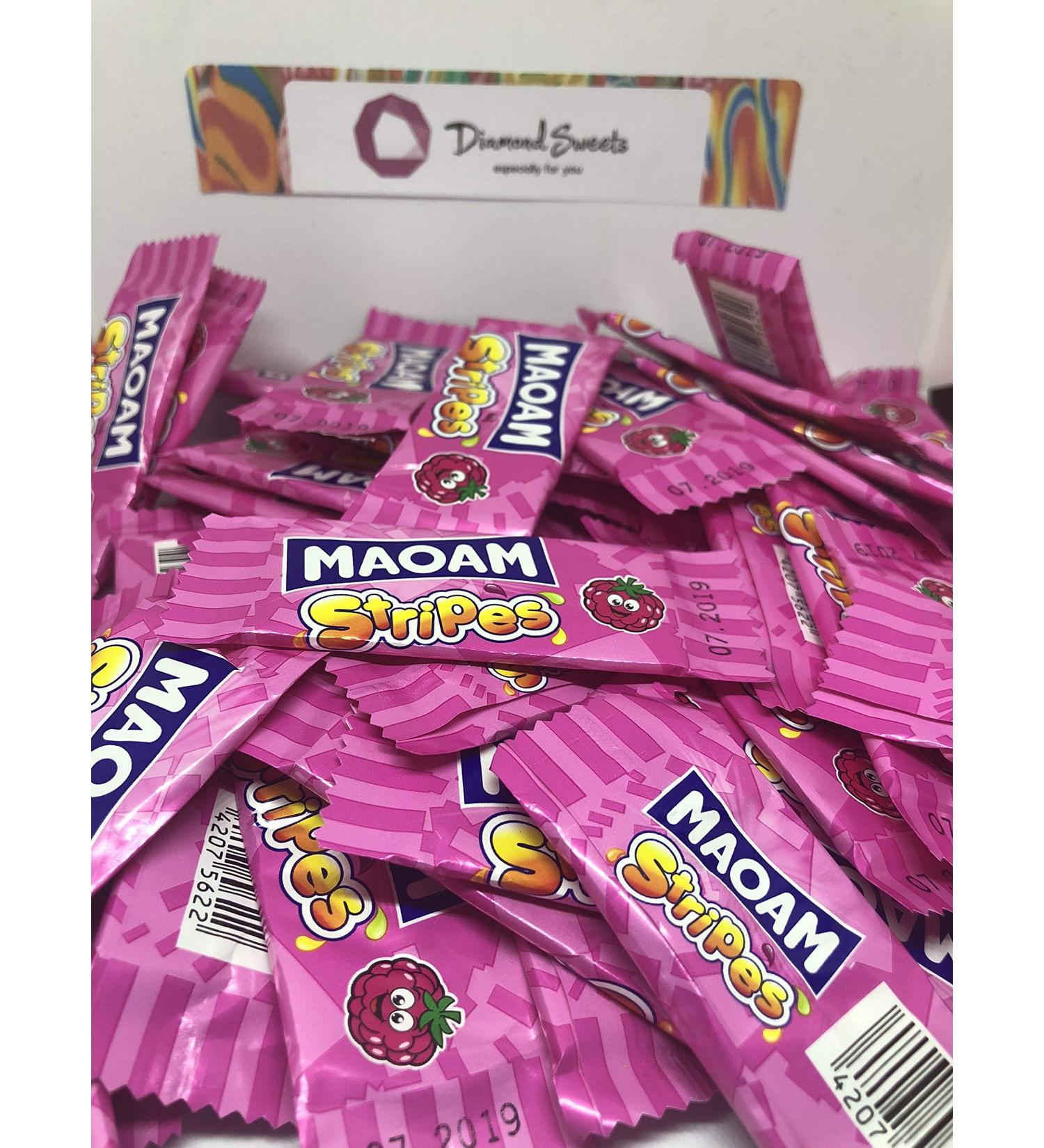 100 x Haribo Maoam Stripes by Diamond Sweets - Choose Your Own Flavour !! (Raspberry)