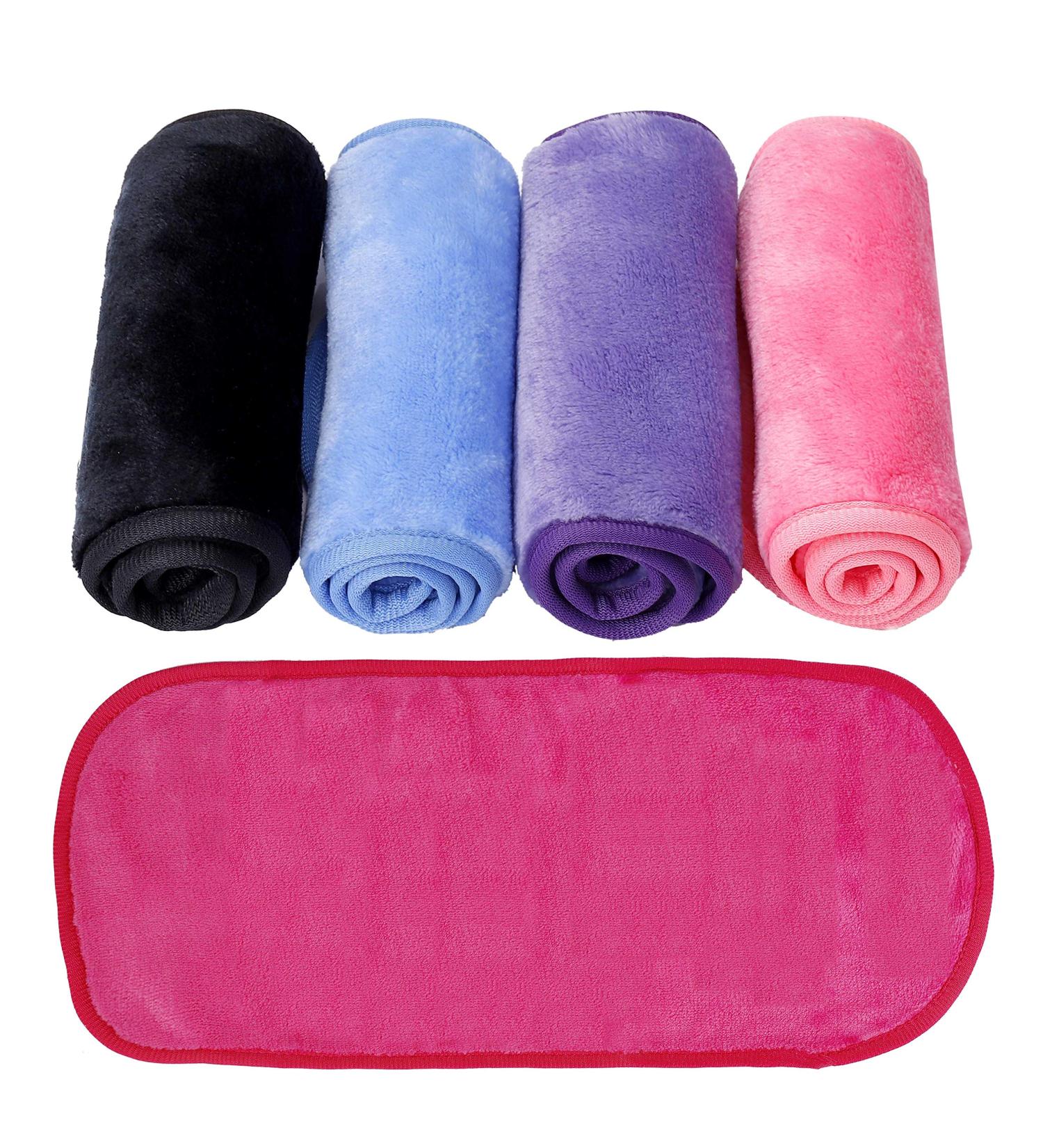Makeup Remover Cloth Reusable Washable Microfiber Cleansing Towel Move Makeup Instantly Suitable for All Skin Types 5 Colour - Buy Online on GoSupps.com