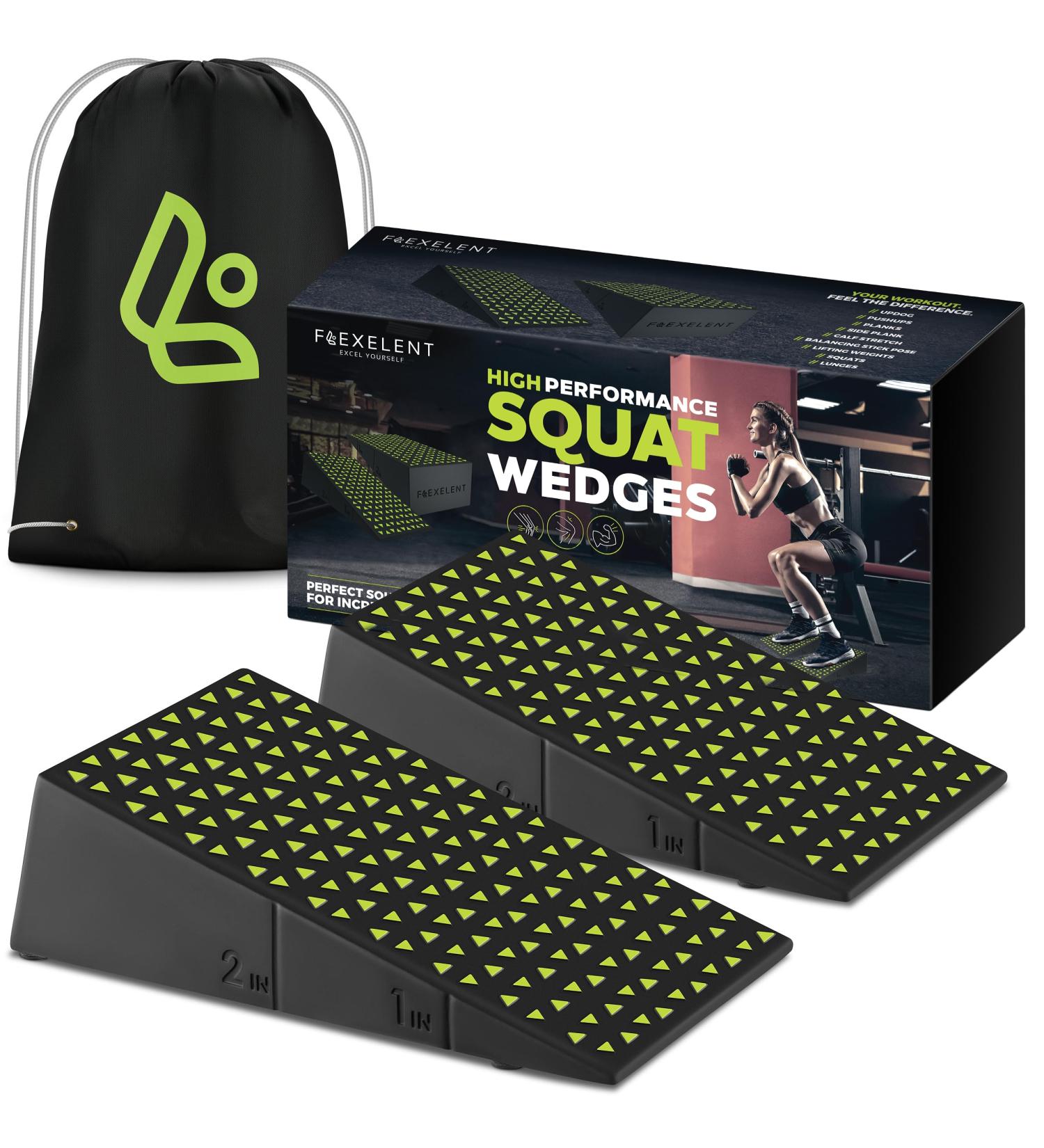 Flexelent Squat Wedge Block - Anti-Slip Wading Board for Squats | Improve Calf Leverage | 17 Incline | Portable & Compact - Buy Online on GoSupps.com
