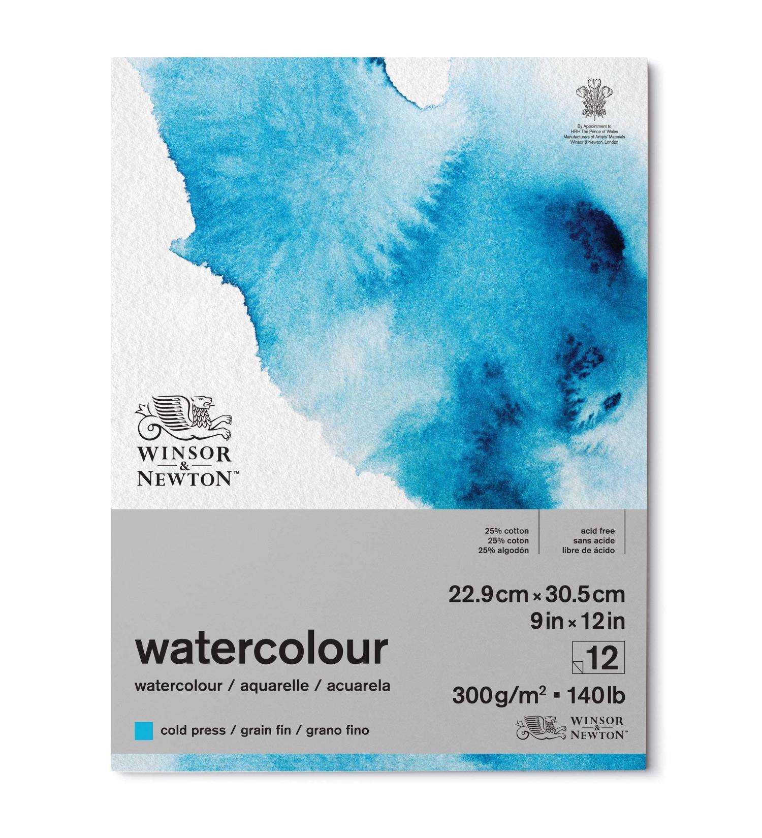 Winsor & Newton Classic Watercolor Paper Pad  9" x 12"  Natural White 9" x 12" Side Glued - Buy Online on GoSupps.com
