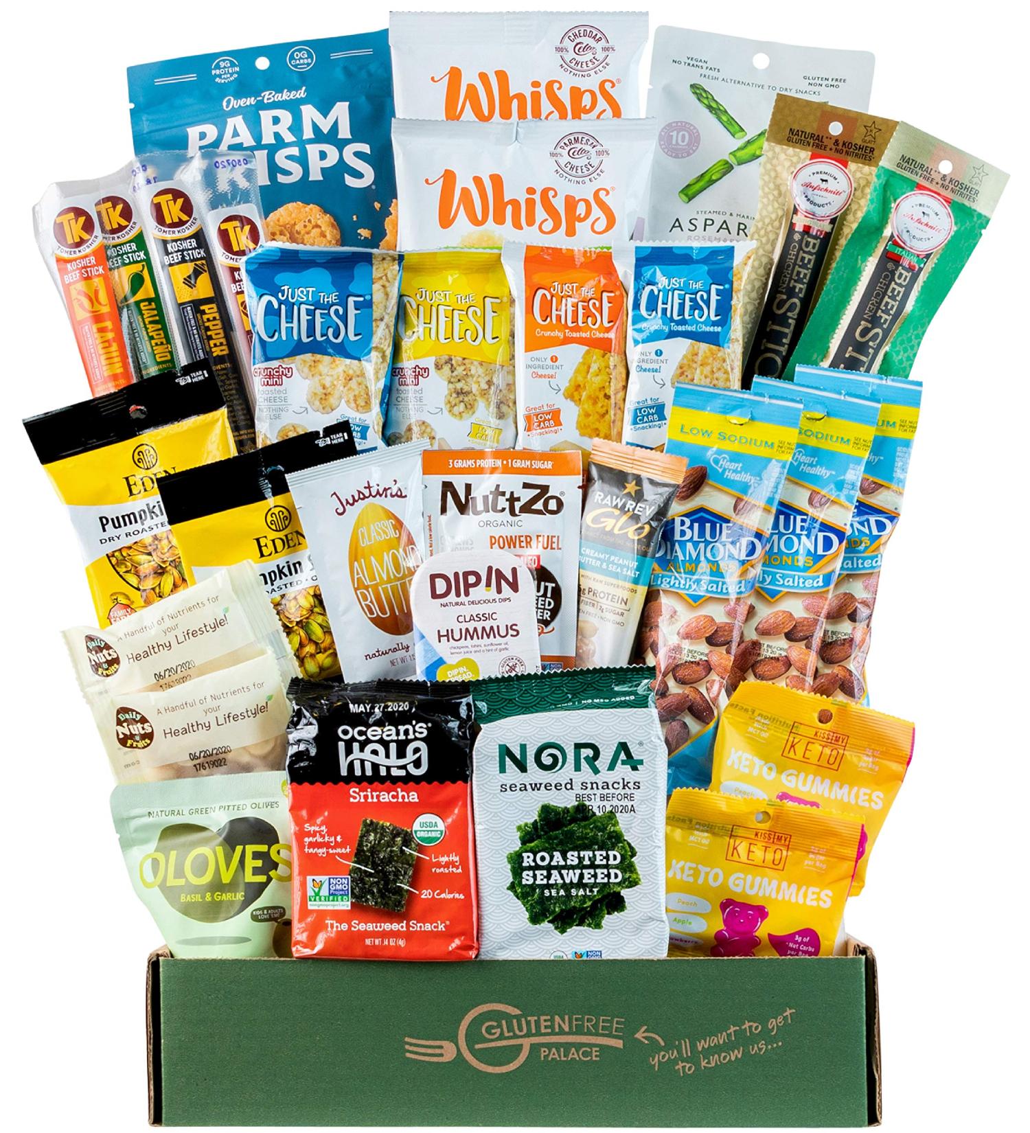 Keto Snacks Variety Pack - 30 Count | Gluten-Free High Protein Low Carb Snacks for Holiday, Get Well, Care Packages for College Students | Valentines Day Gifts | Best Keto Snacks and Treats | Keto Snack Box - 30 Piece Set - Buy Online on GoSupps.com