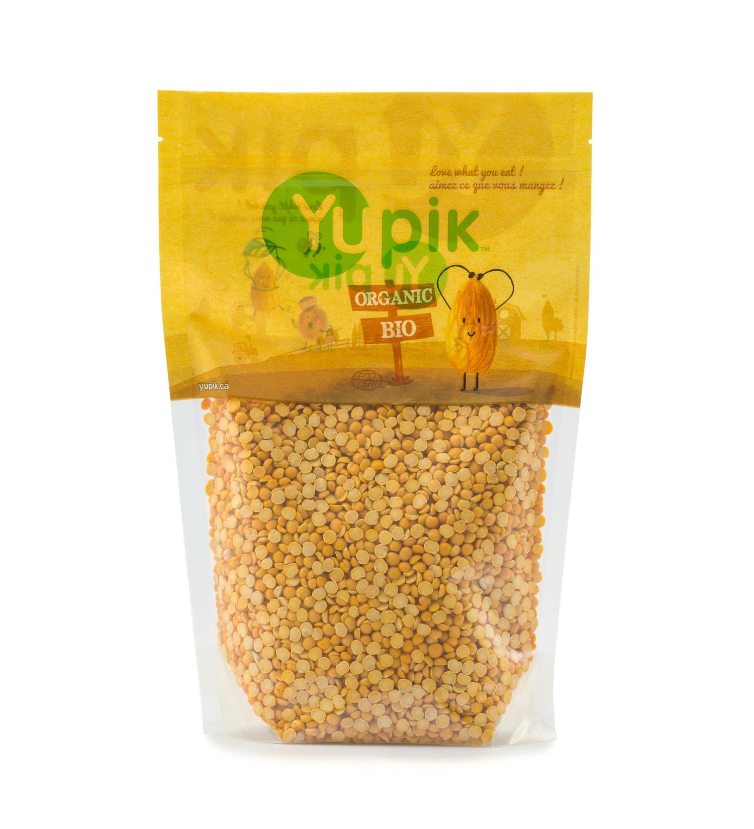 Yupik Organic Split Yellow Peas 2.2 lb - Non-GMO, Vegan, Gluten-Free - Buy Online on GoSupps.com