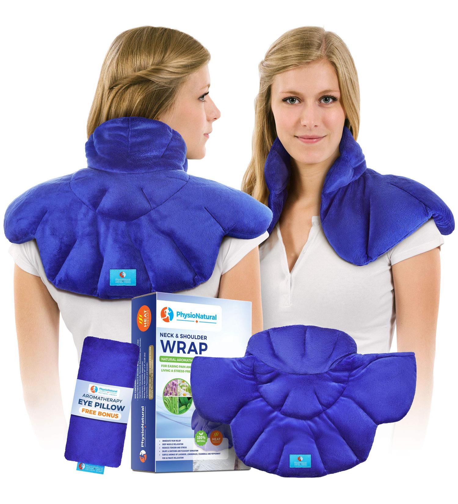 PhysioNatural Microwavable Heating Pad with Herbal Aromatherapy for Instant Muscle Pain Relief and Relaxation - Buy Online on GoSupps.com