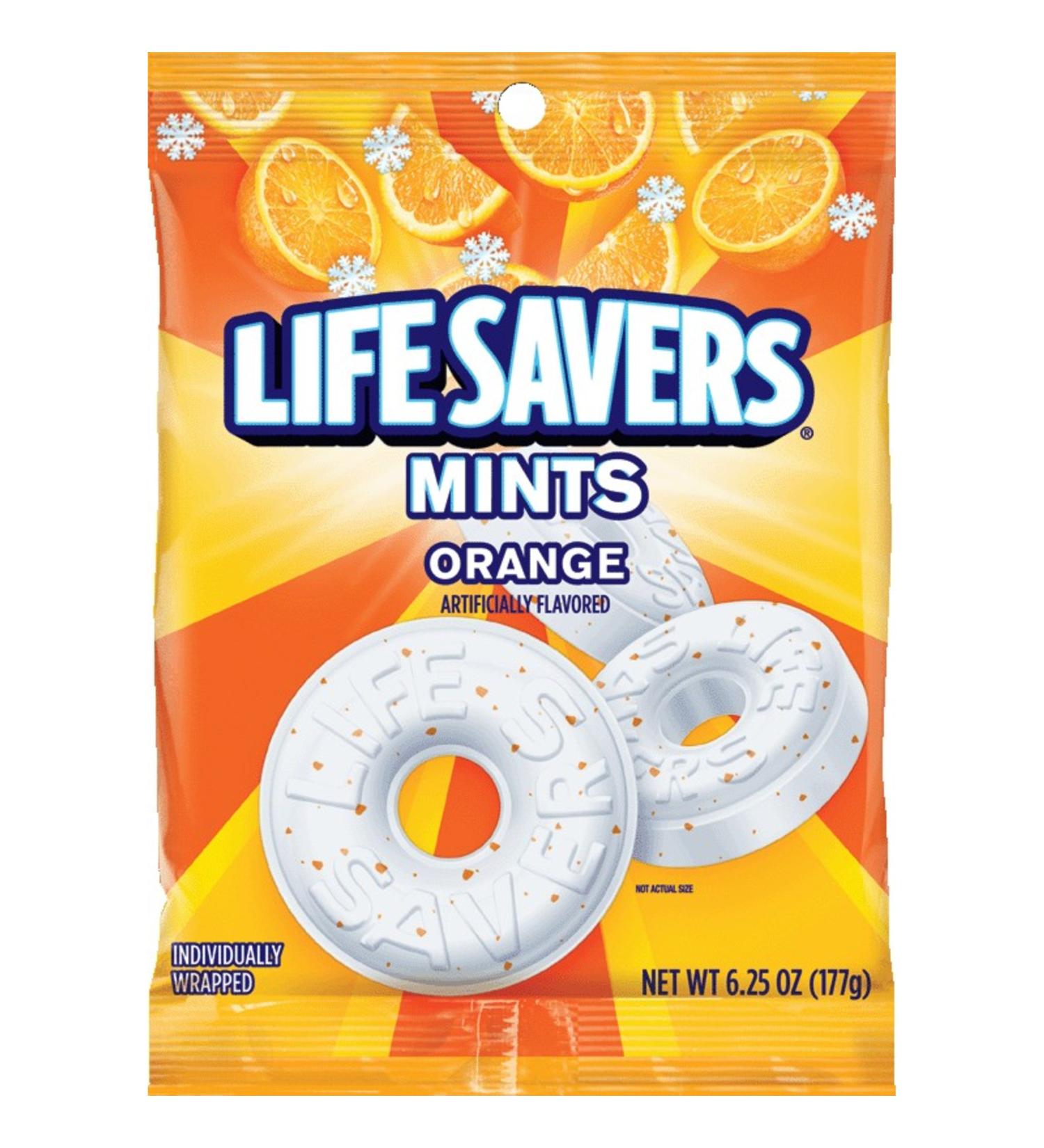 LIFE SAVERS Orange Mints Hard Candy Bag - 6.25 oz (Pack of 12) - Buy Online on GoSupps.com