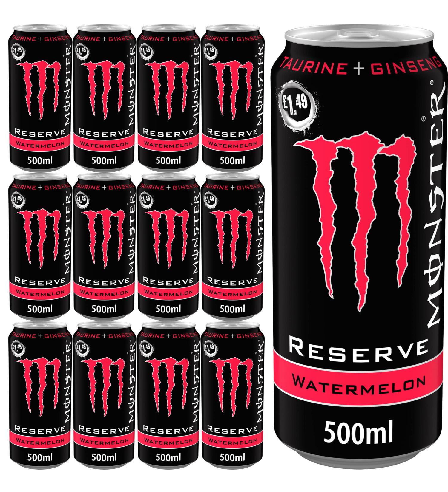 Monster Reserve Watermelon 500ml PMP (Pack of 12)