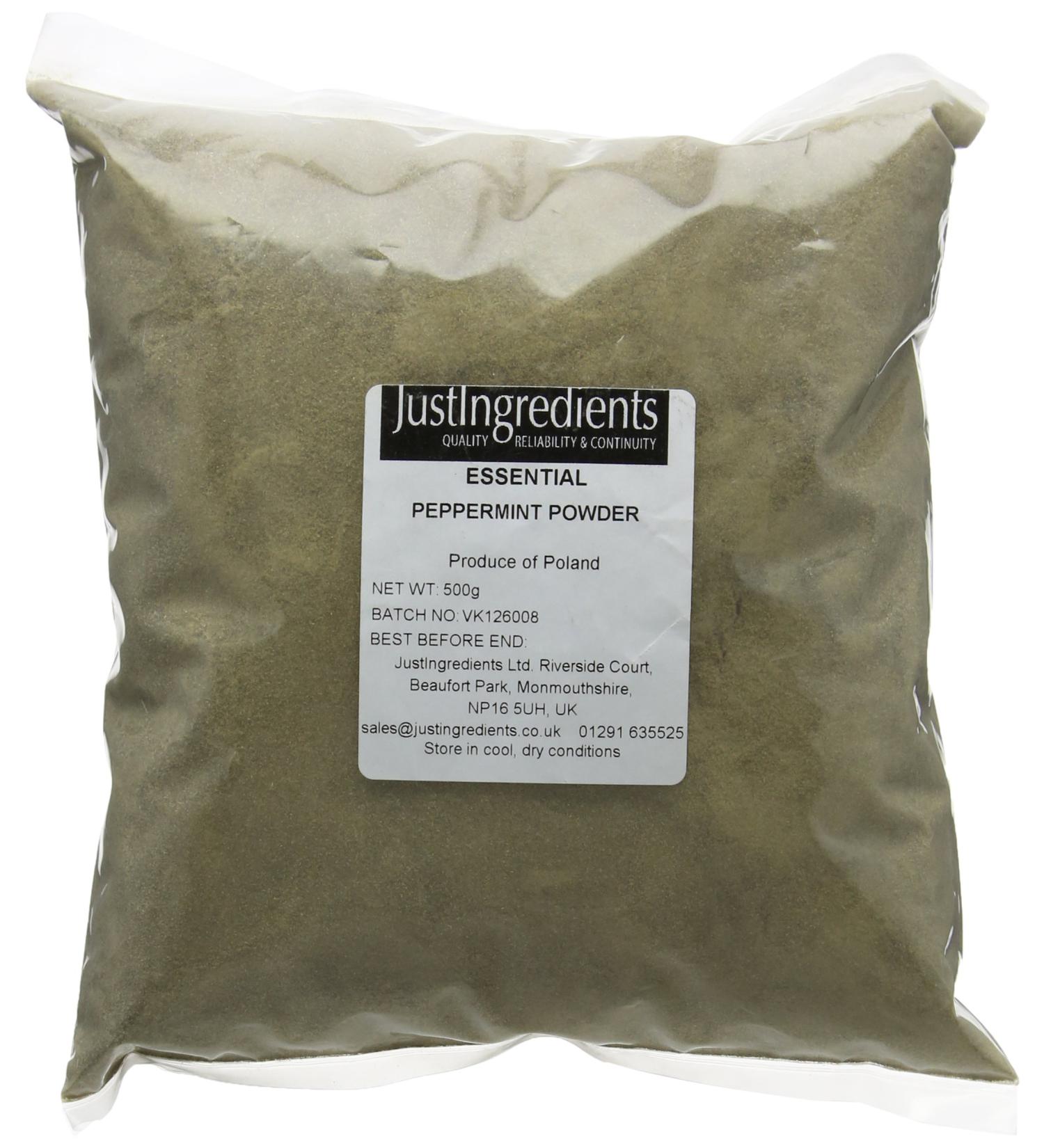 JustIngredients Essentials Peppermint Powder 500 g - Buy Online on GoSupps.com