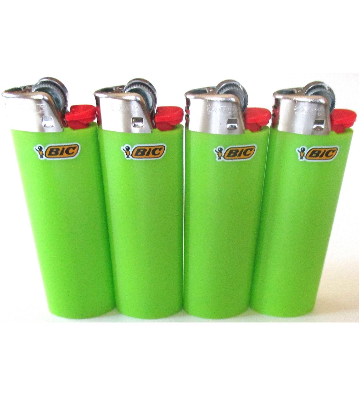 Bic Lime Green Classic Full Size Lighters New Lot of 4 - Buy Online on GoSupps.com