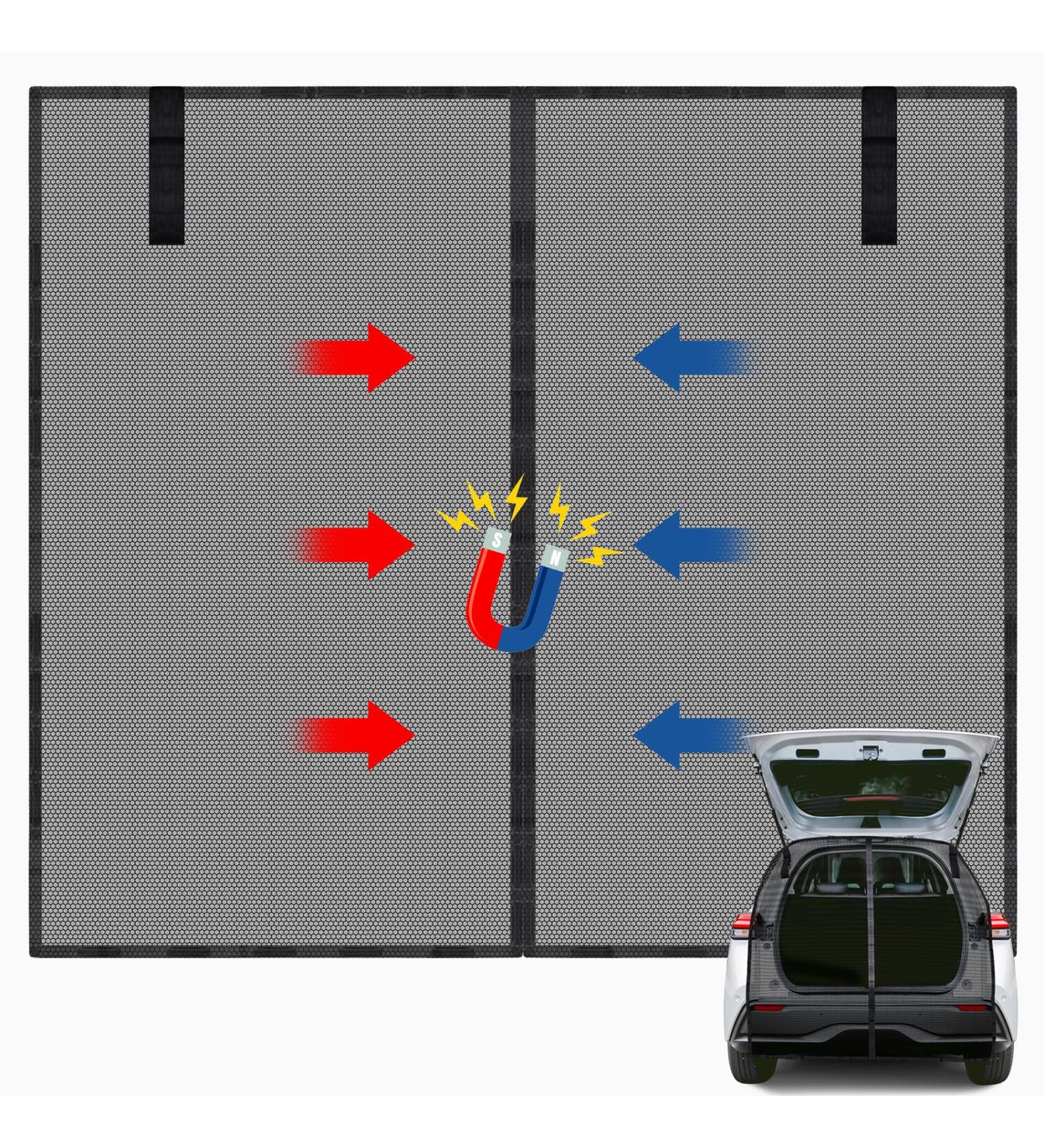 Jonrryin Magnetic Wing Door Trunk Cover - 180x150cm Sun Protection Curtains & Mosquito Net for Caravans Motorhomes & Camping Accessories - Buy Online on GoSupps.com