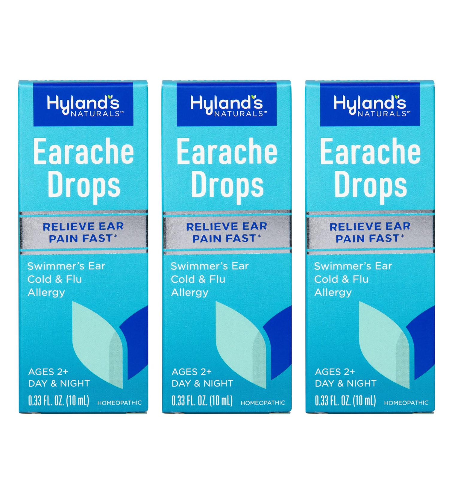 Hyland's Earache Drops: Natural Relief for Swimmers Ear (3-Pack) - Buy Online on GoSupps.com