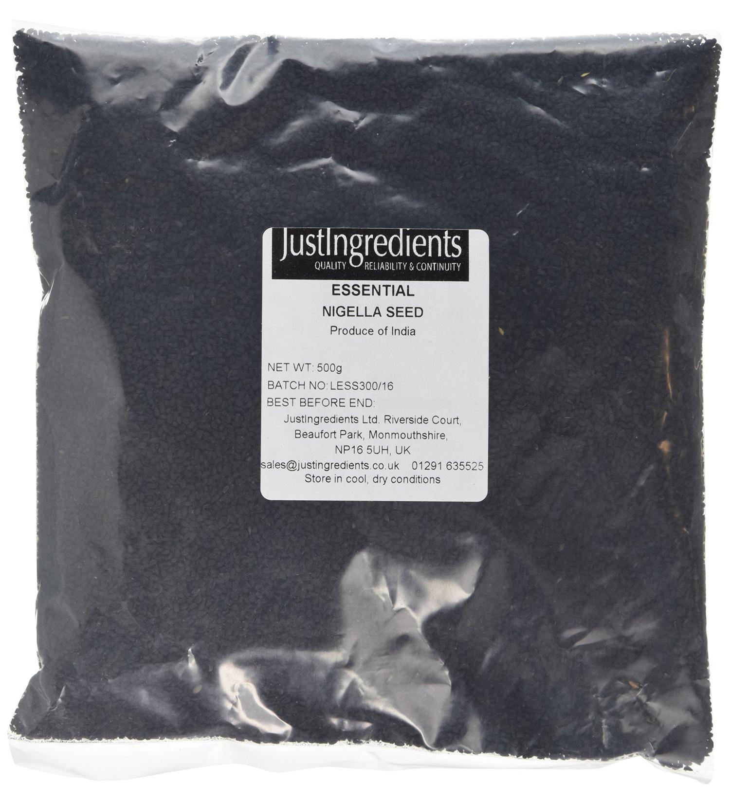 JustIngredients Nigella Seeds 500g - Premium Quality Essentials for Cooking - Buy Online on GoSupps.com