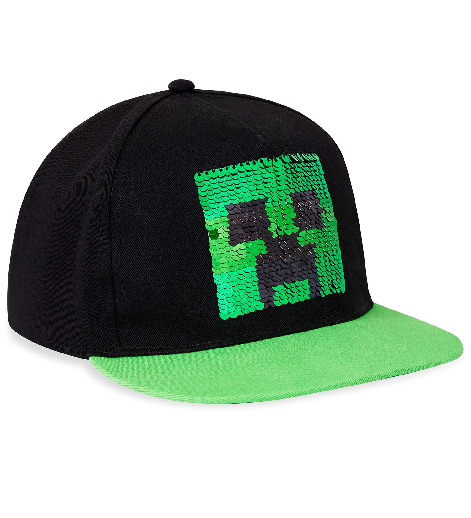 Minecraft Hat for Children | Black Pixelated Green Grid Cap with Logo | Perfect Accessories for Boys Ages 3+ - Buy Online on GoSupps.com