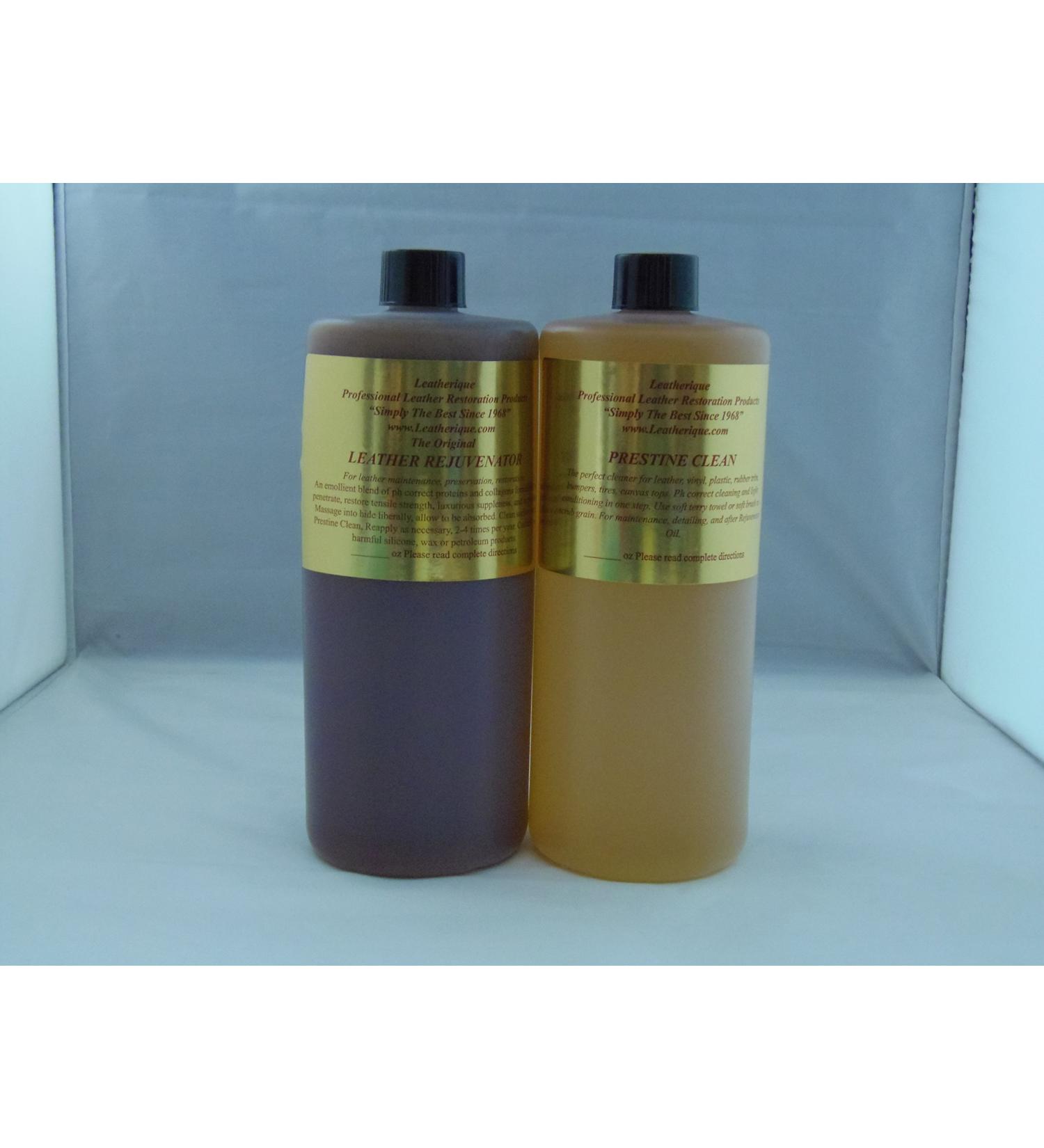 Leatherique Leather Rejuvenator & Prestine Clean 32 Oz Duo - Buy Online on GoSupps.com