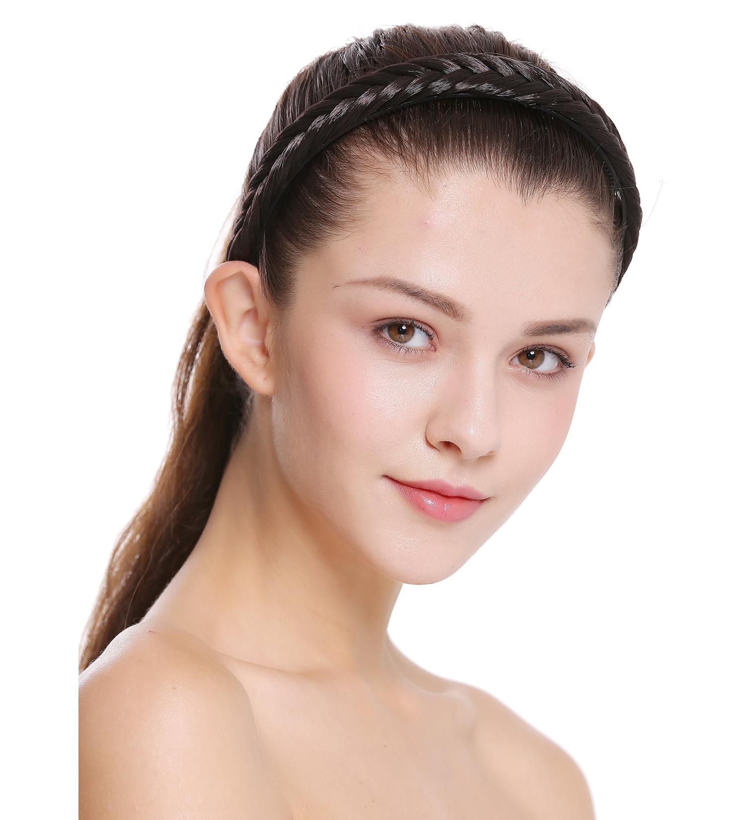 Buy WIG ME UP CXT-001-003 Braided Hairband - 2cm Dark Brown Costume Headband for Women | International Shipping - Buy Online on GoSupps.com