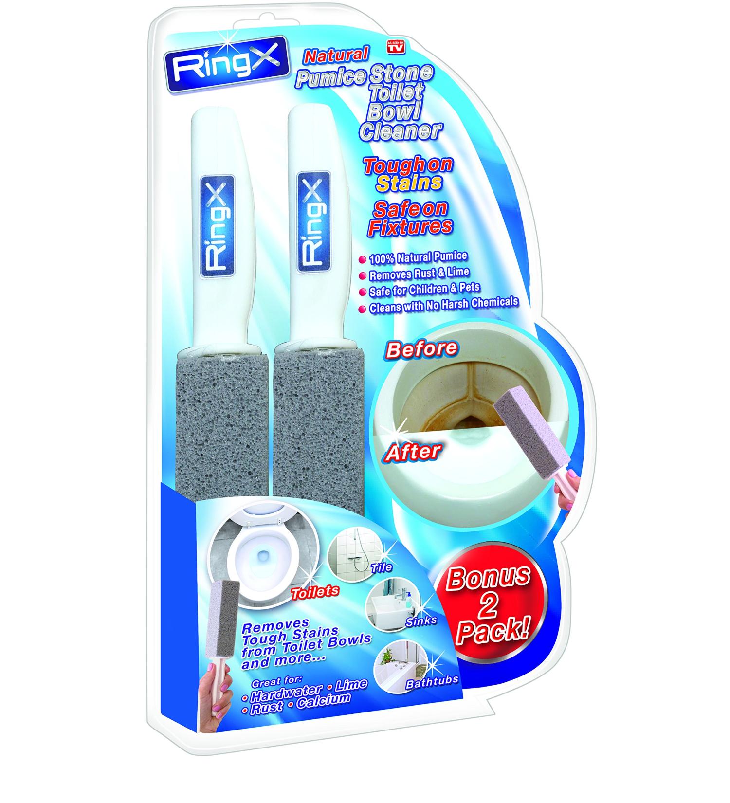Spark Innovators RingX Natural Pumice Stone Toilet Bowl Cleaner - Eco-Friendly Effective & International Shipping Available - Buy Online on GoSupps.com