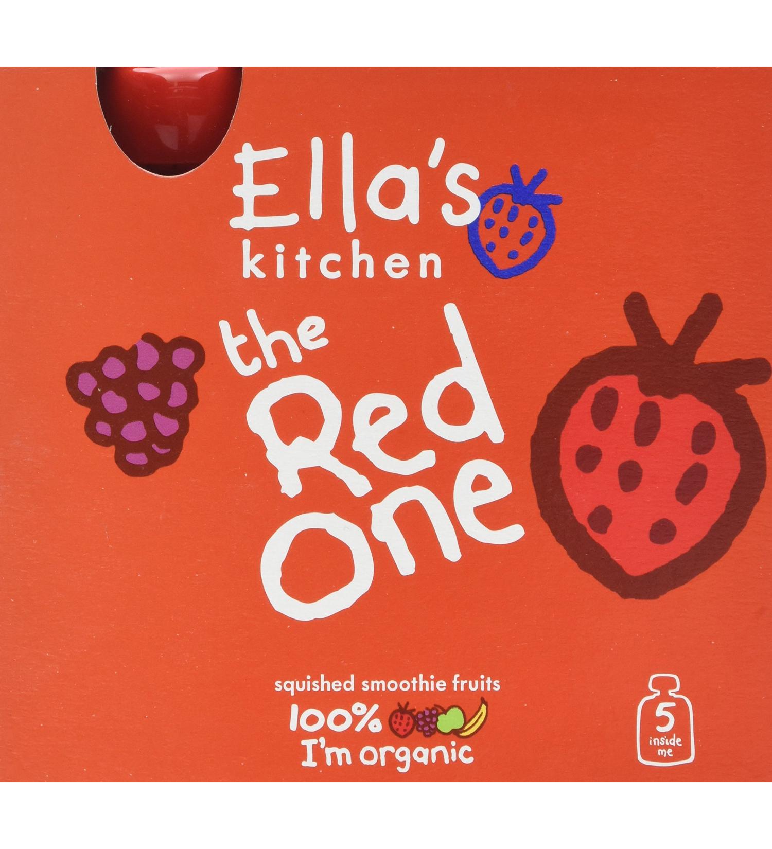 Ella's Kitchen Organic The Red One Smoothie Fruits 5 x 90g - Buy Now for a Deliciously Healthy Snack Option! - Buy Online on GoSupps.com