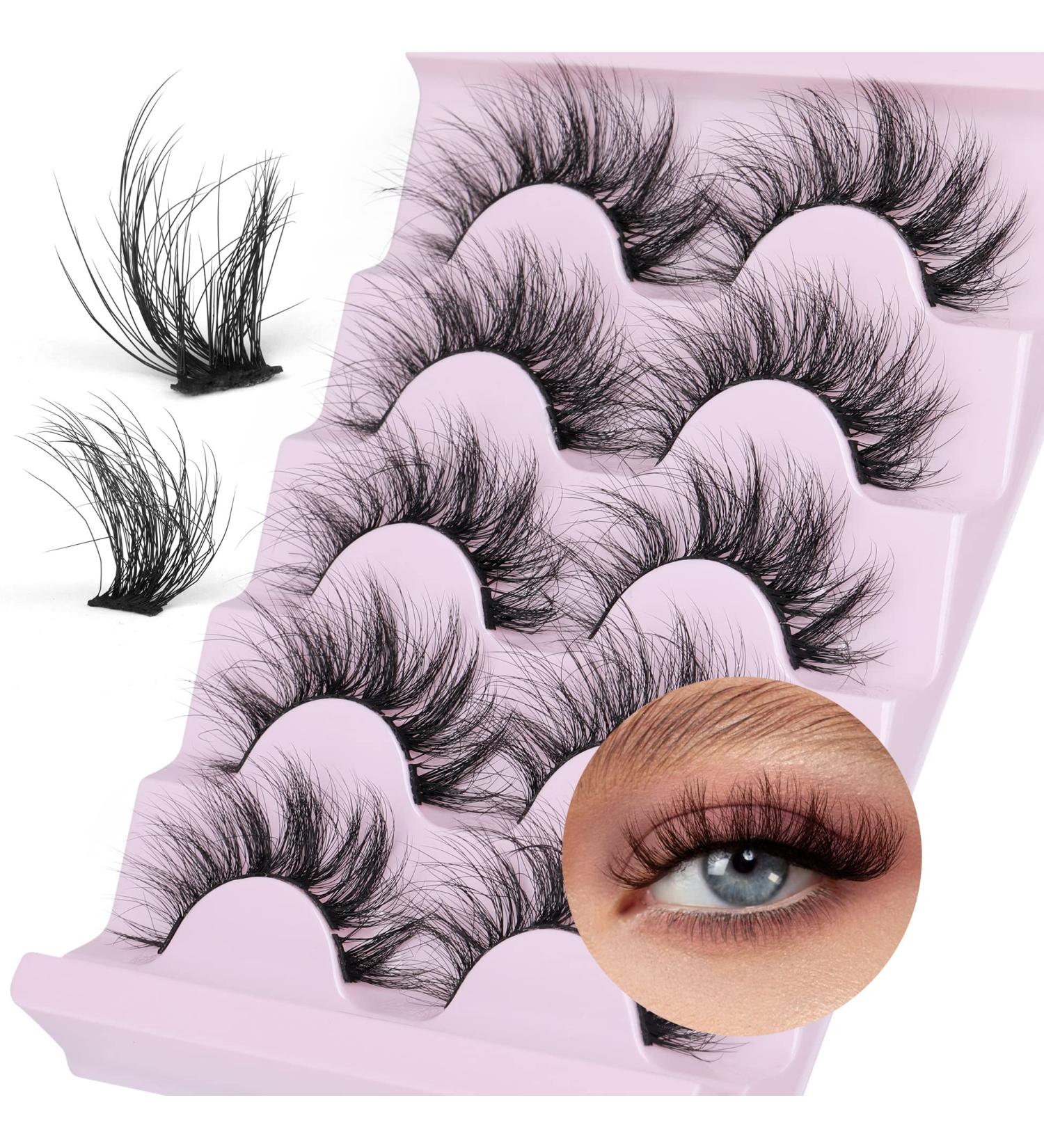 Zegaine 5 Pairs MISCHA-2 18mm Cluster Wispy False Mink Lashes Pack - 60 Pack - Buy Online on GoSupps.com