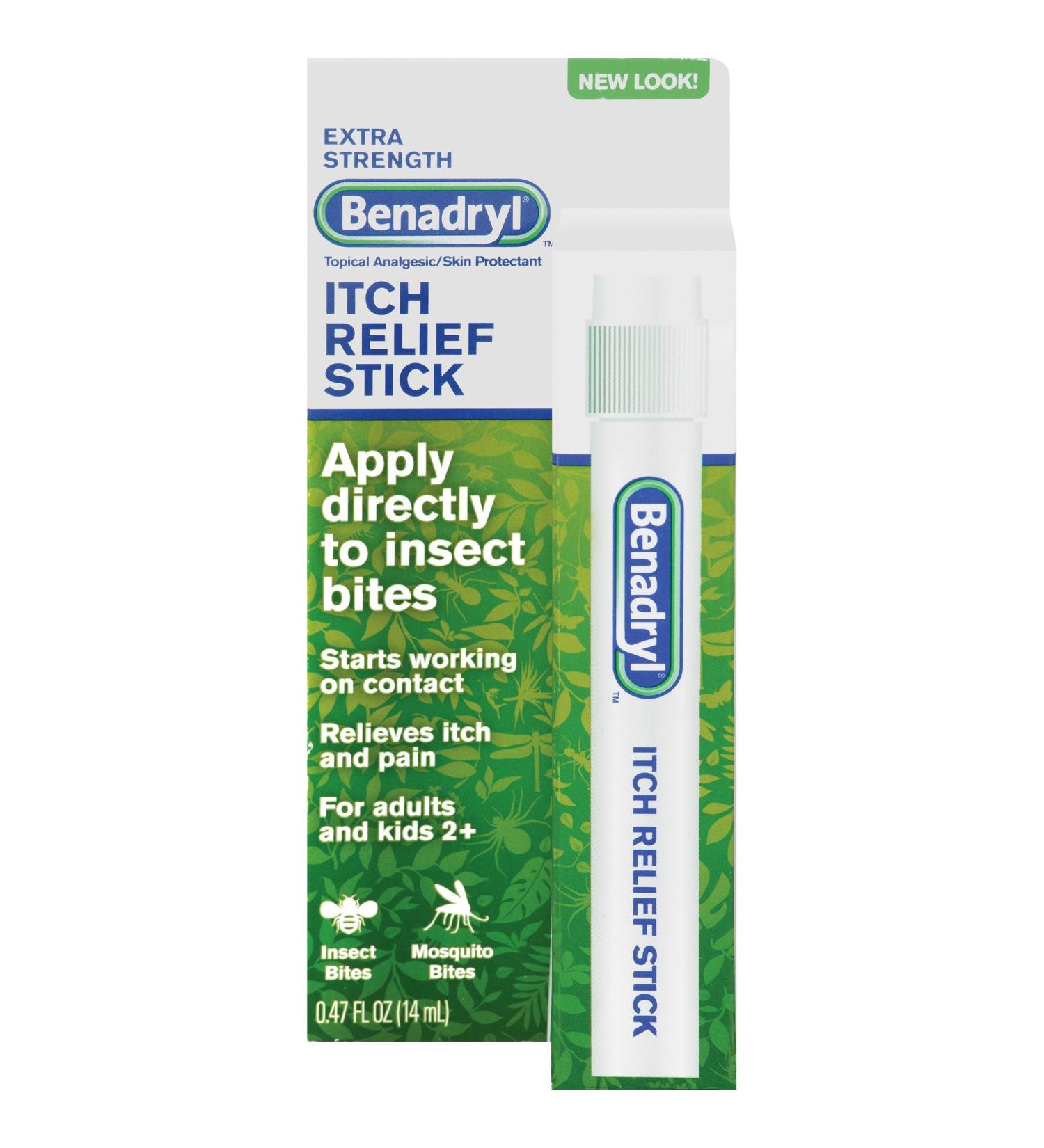 Benadryl Extra Strength Itch Relief Stick 6 Count 0.47 Fl Oz - Pack of 6 | Fast Relief - Buy Online on GoSupps.com