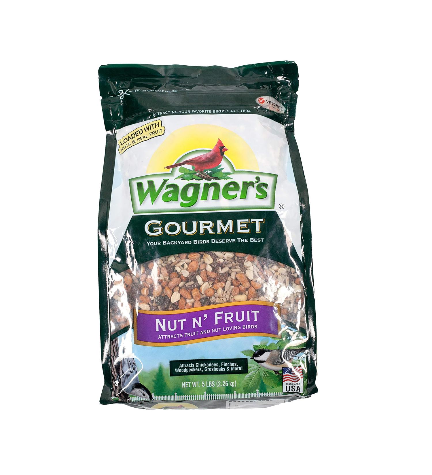 Wagner's 82072 Gourmet Nut & Fruit Wild Bird Food 5 lb Bag - Premium Blend for Wild Birds - Buy Online on GoSupps.com