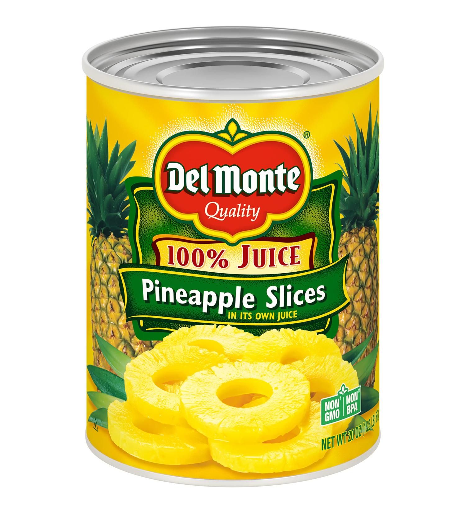 Del Monte Canned Pineapple Slices in 100% Juice 20oz (2001018) | Sliced Pineapple in Juice - Buy Online on GoSupps.com