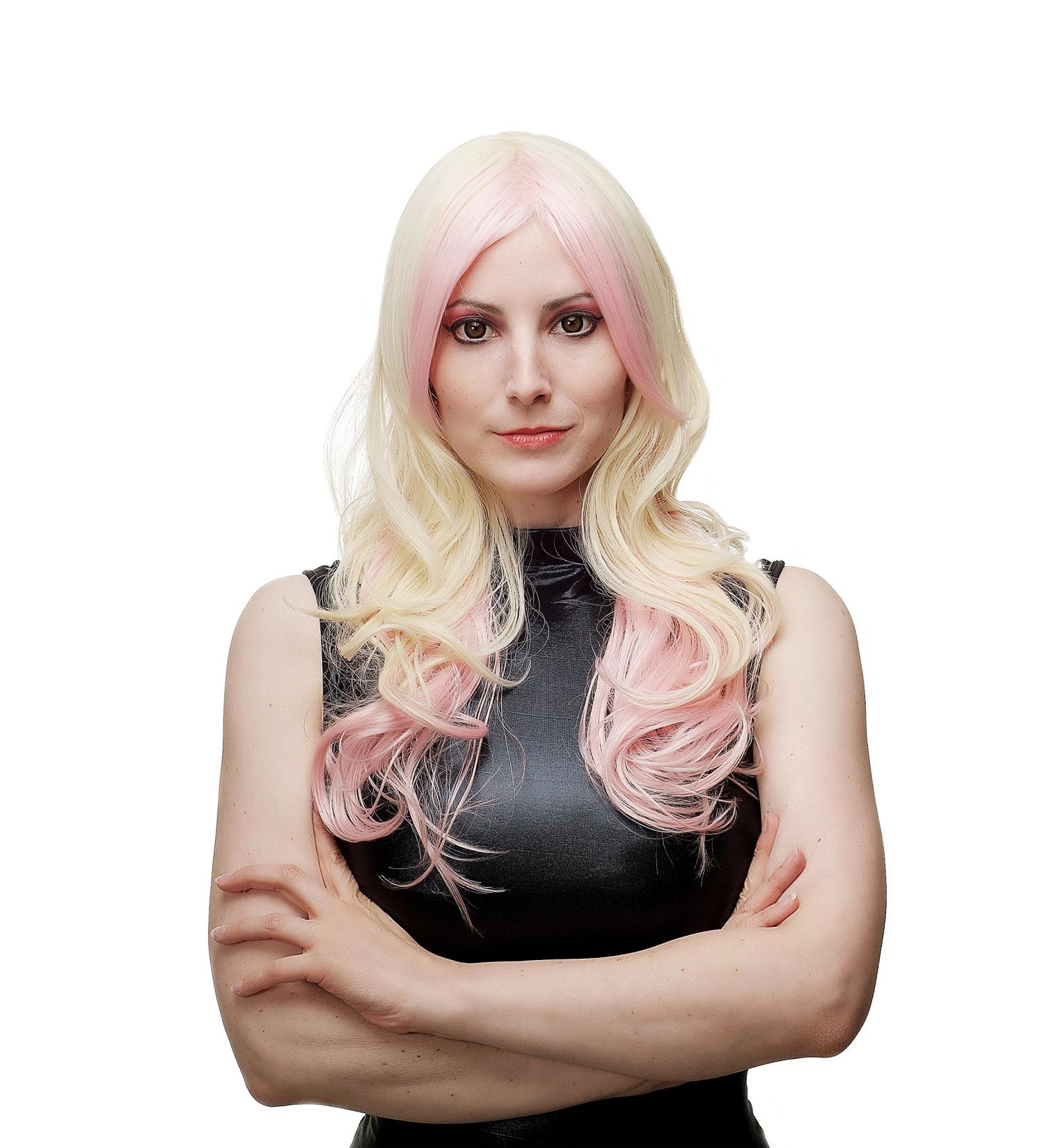 WIG ME UP Extravagant Sexy Lady s Wig Cosplay Platinum Vanilla Blonde Pink Mix Long SA054-T2333-613 | International Shipping Available - Buy Online on GoSupps.com